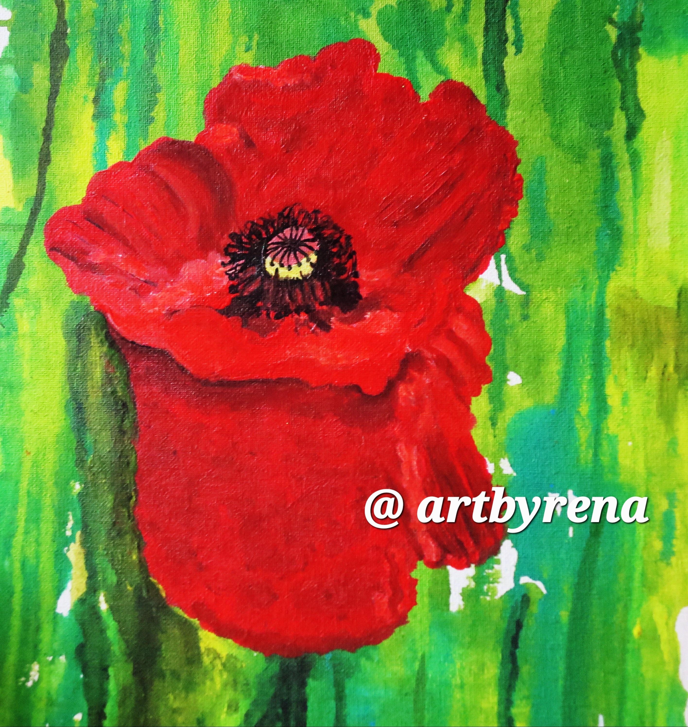 Mohnblüte ♡
#art #künstlerin #diy #acryl #leinwand #wandbild #farben #instagram.com/art_by_rena #artflakeskunstdruck  