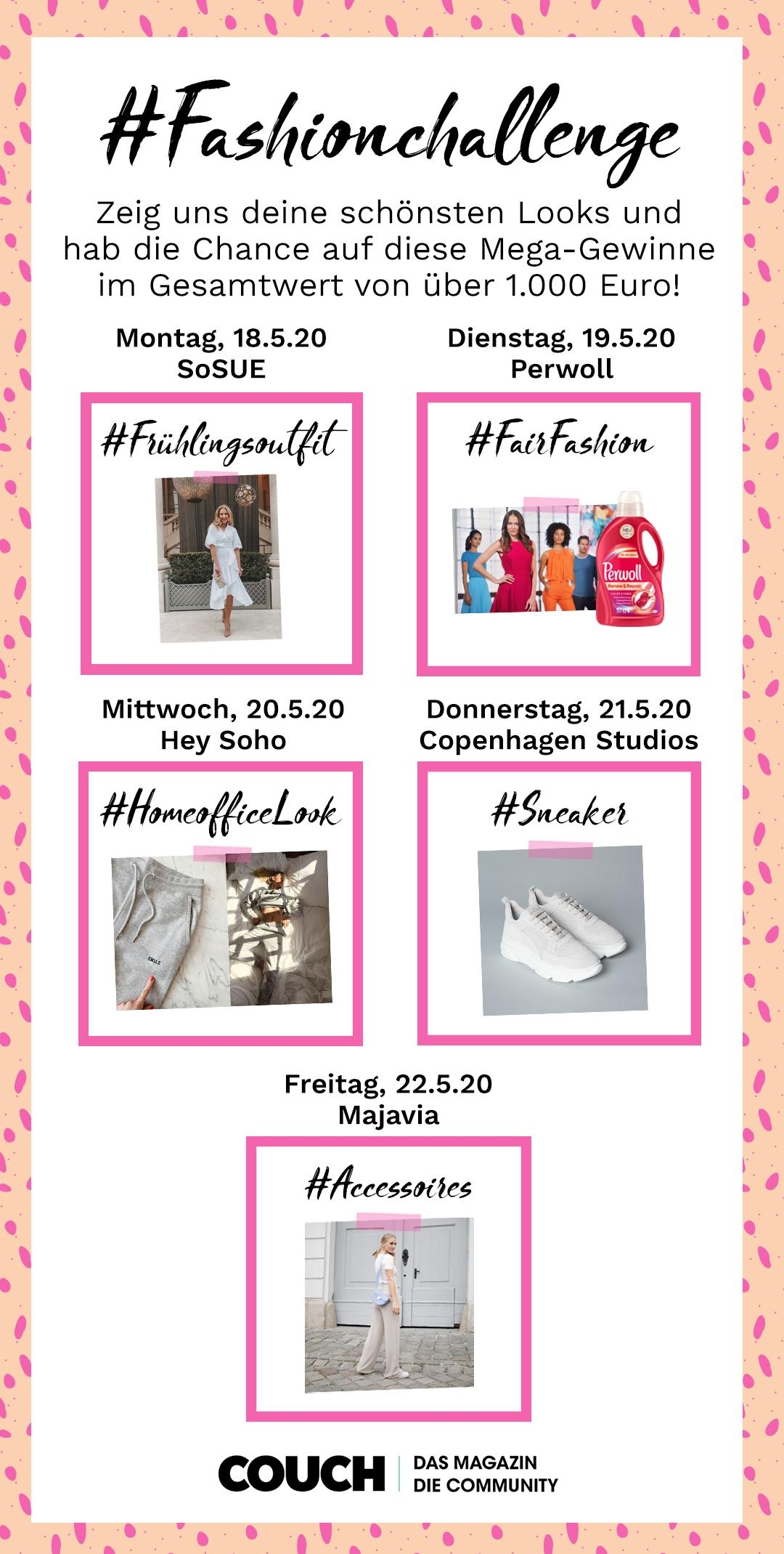 Morgen geht's los – unsere #fashionchallenge startet! Wir freuen uns auf eure Outfits! 💕