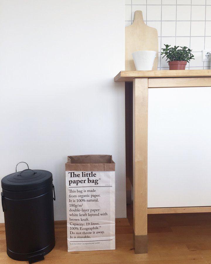 Müll trennen kann ich. #paperbag #küche #weiß #holz