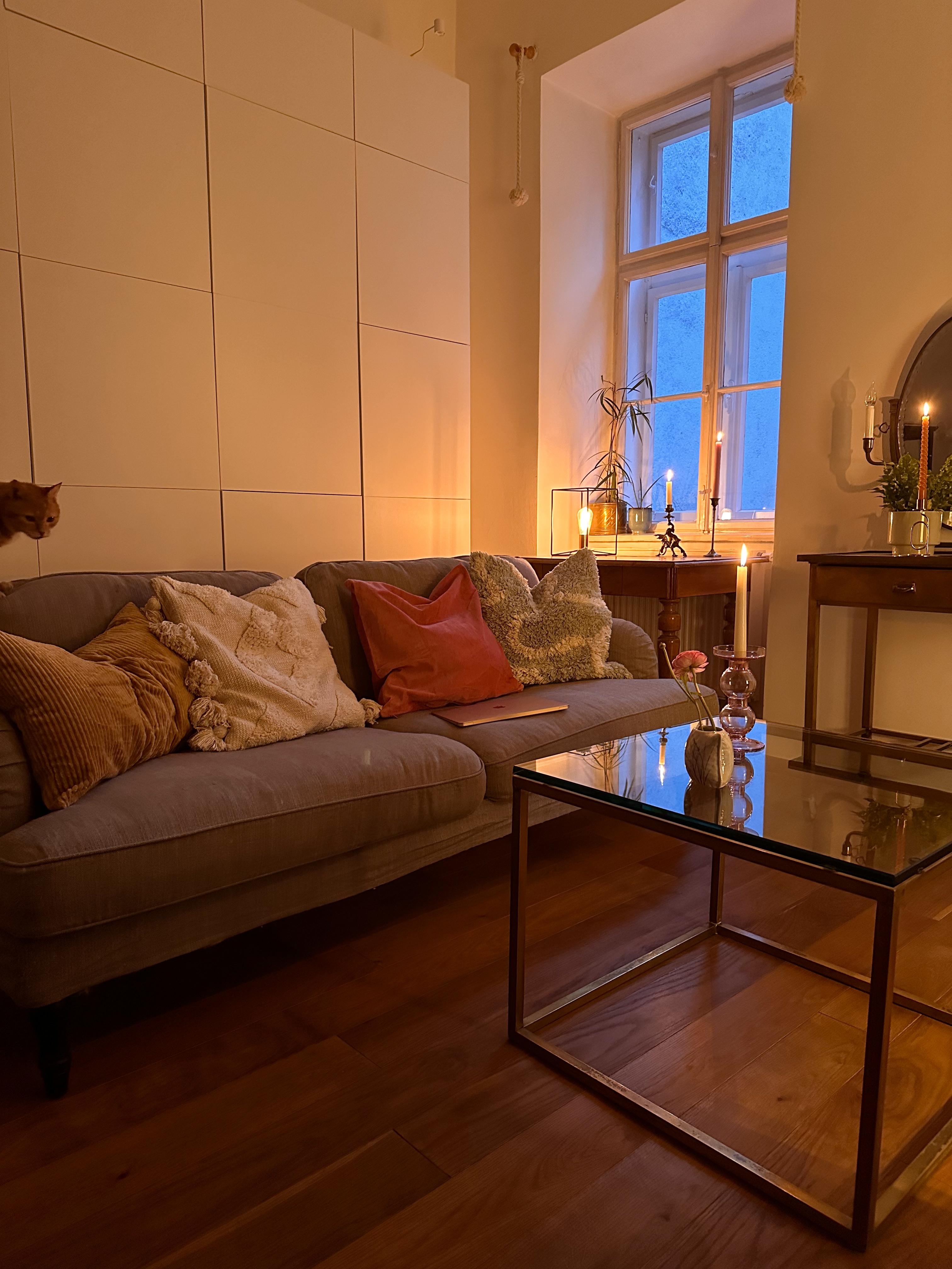Na, wer entdeckt den Kater?

#couch #sofa #gemütlich #kissen #altbau #wohnzimmer