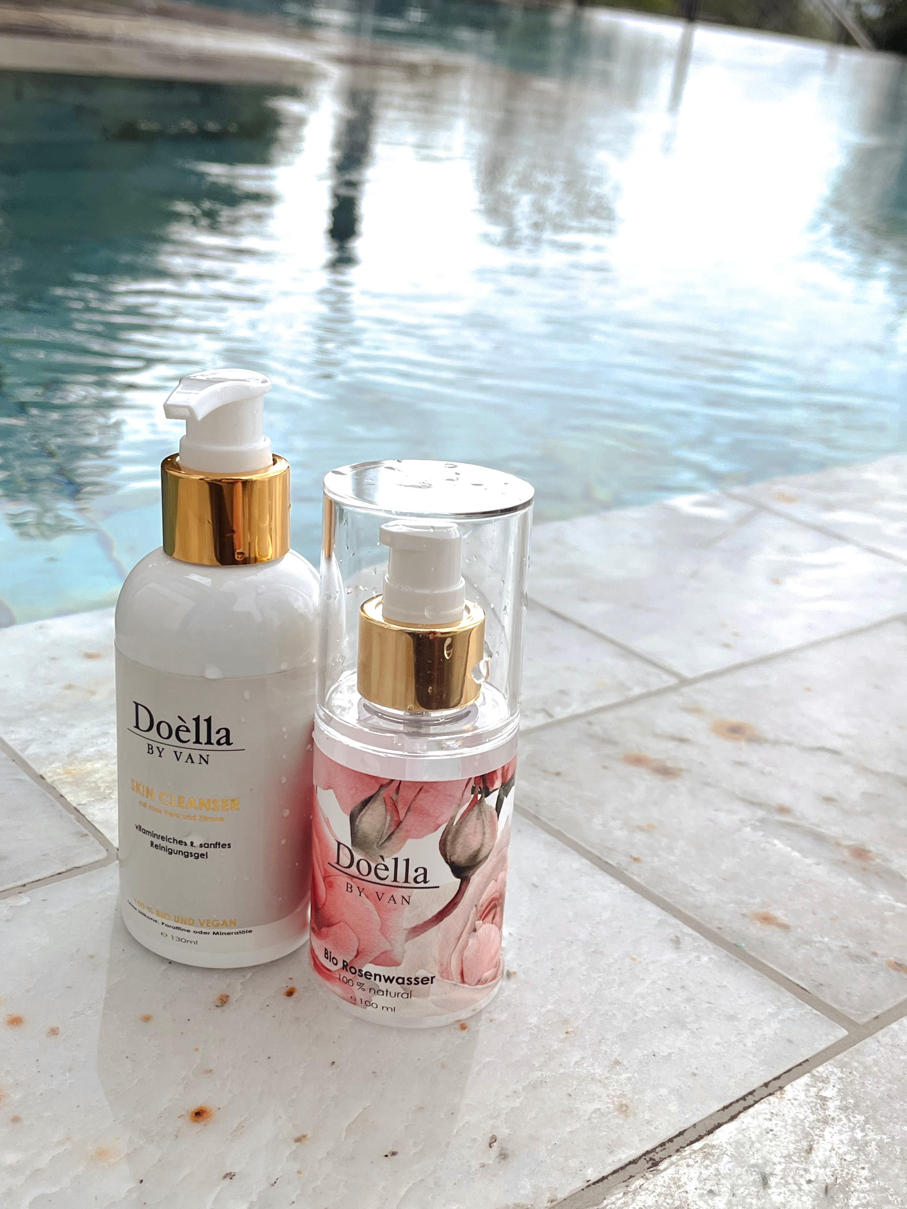 Nach meiner #Skincareroutine mit Naturkosmetik Doèlla BY VAN entscheide ich mich für #Officetime am #Pool