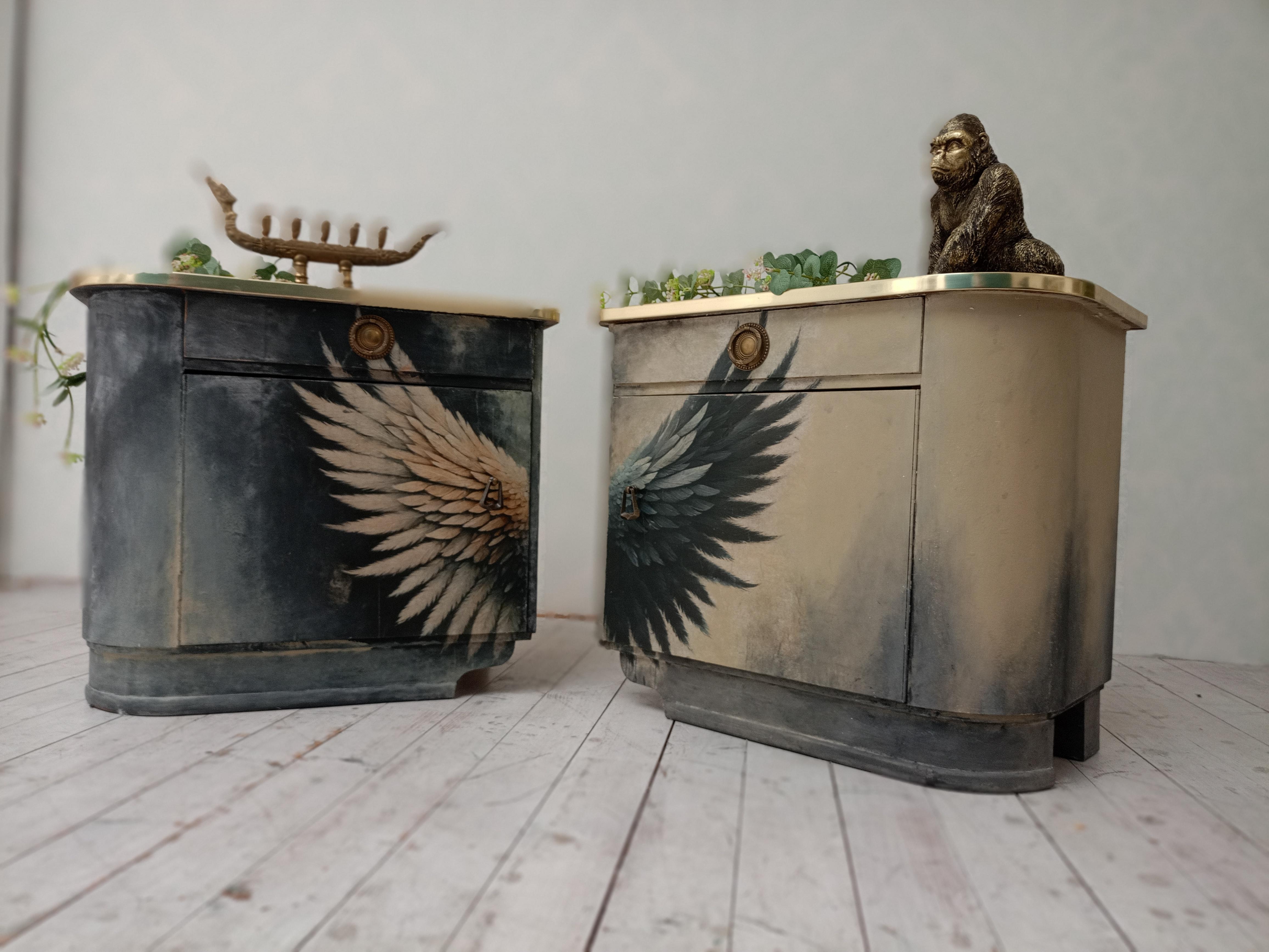 #nachttische #schlafzimmer #upcycling #umgestaltung #flügel #grunge