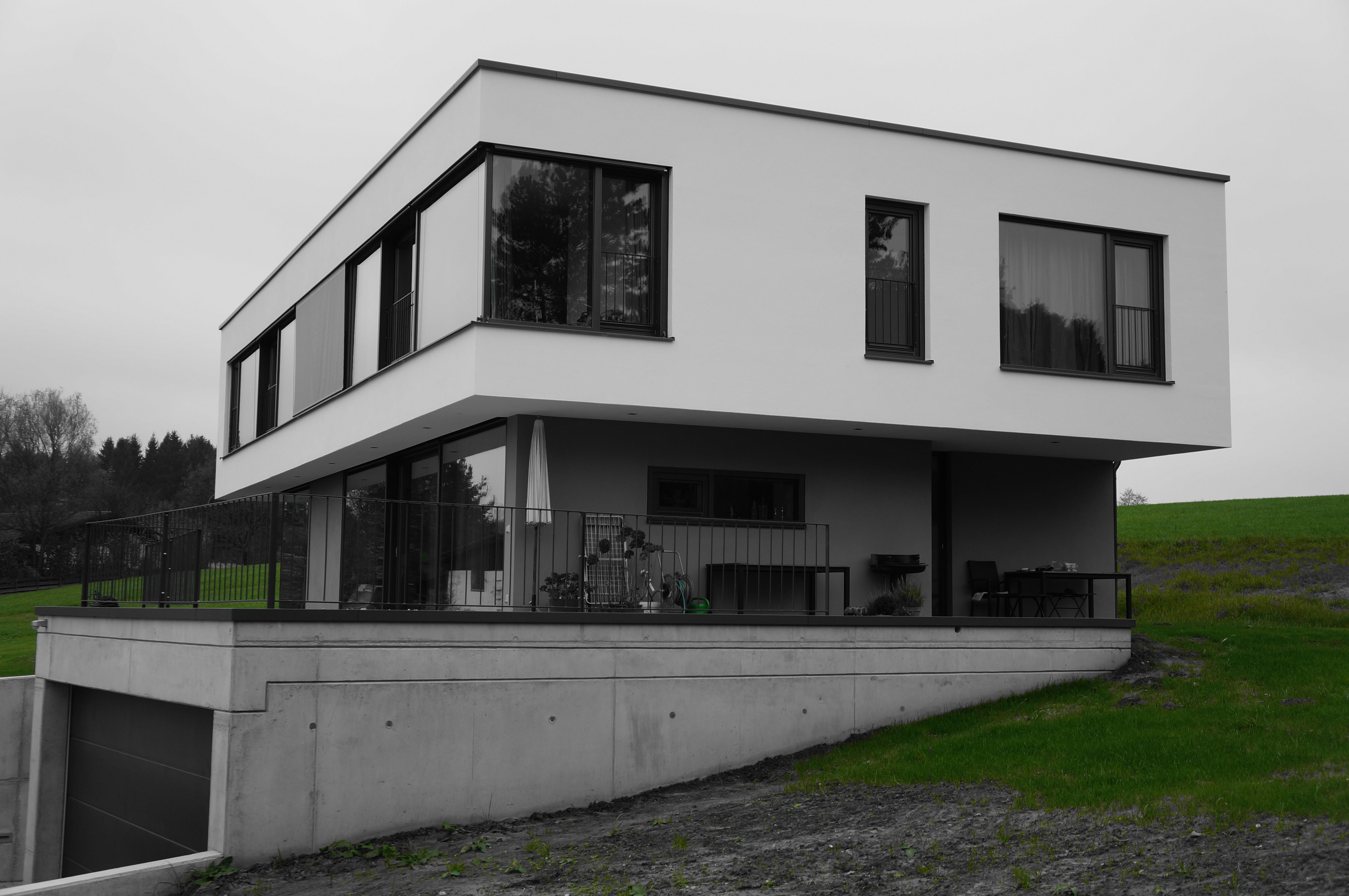 Neubau eines Mehrfamilienhauses auf zwei oberirdischen Geschossen sowie Unterbau mit Hausfoyer und G #neubau ©wagner+ GbR