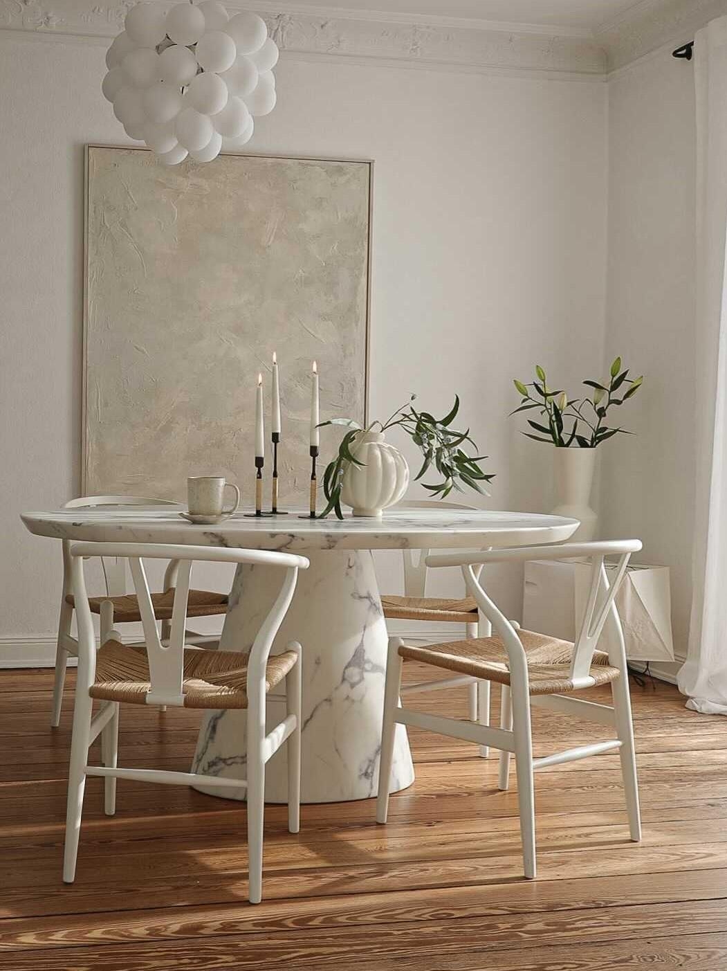 Neuer #Esszimmertisch

#esszimmer #marmor  #tisch #stühle #altbauliebe #wohnen #interior #interiordesign #leuchte #diy