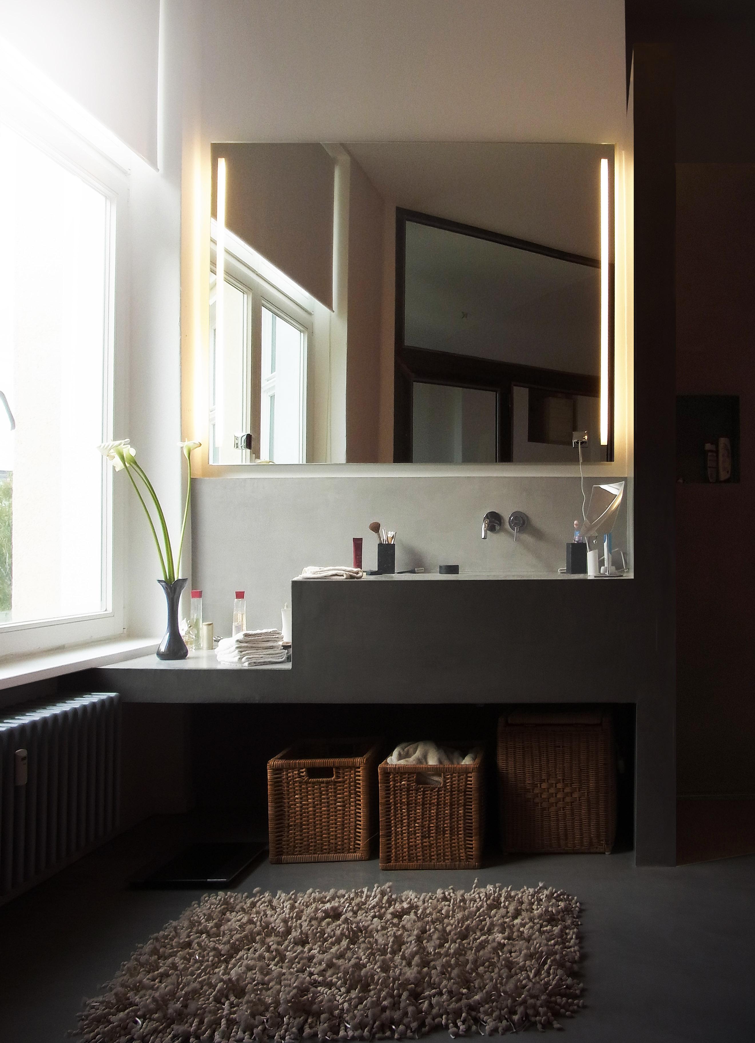 offenes Badezimmer #betonwaschtisch ©MEYLENSTEIN