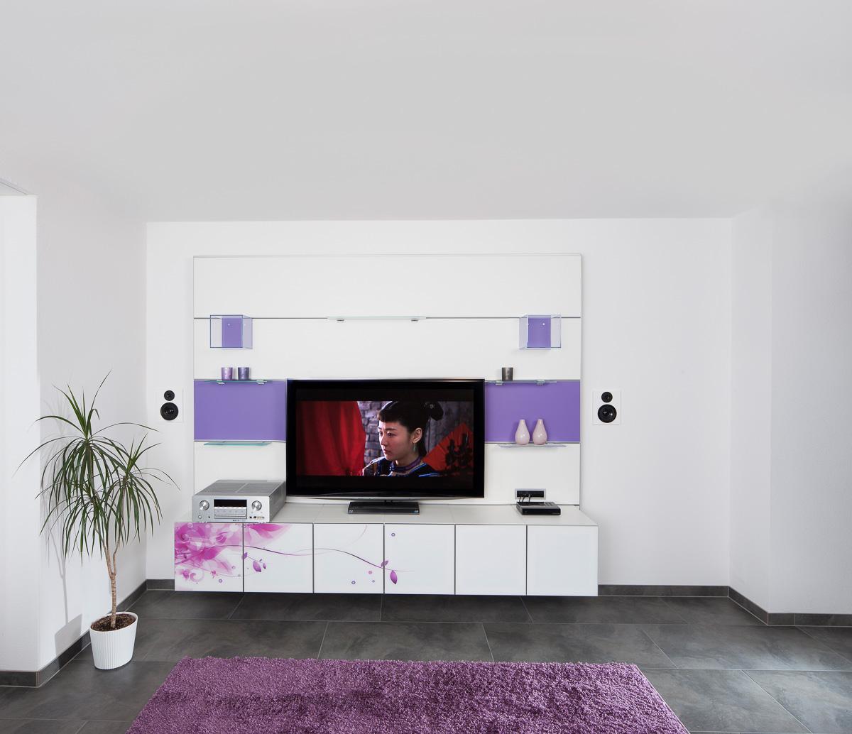 Paneelsystem Wohnzimmer #wohnwand #empfangsbereich ©HWD GmbH