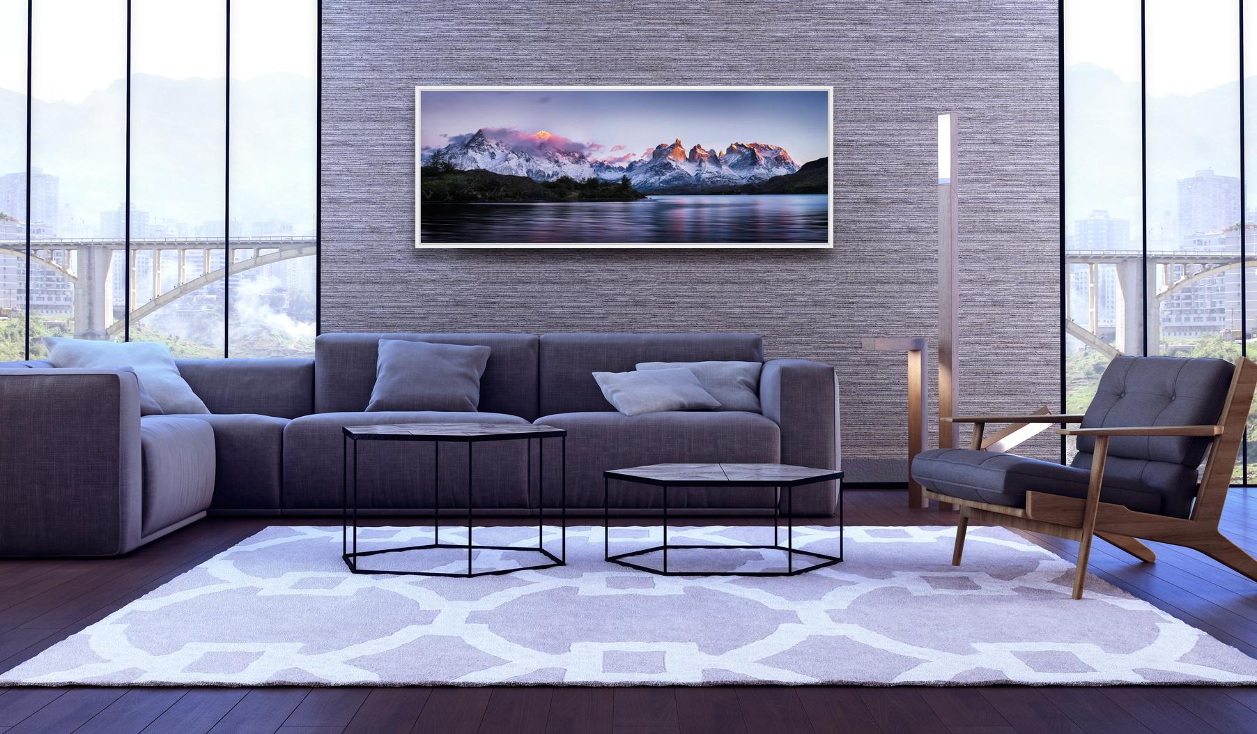 Panorama-Landschaft von Ignacio Palacios im Wohnzimmer #wanddeko ©Bild: Ignacio Palacios. Raum: hd3dsh - Fotolia