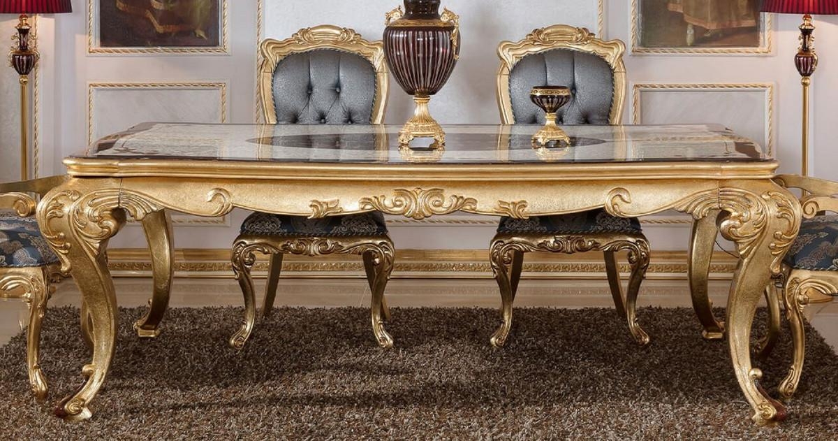 Prachtvoller Esszimmer Tisch in Gold von Casa Padrino