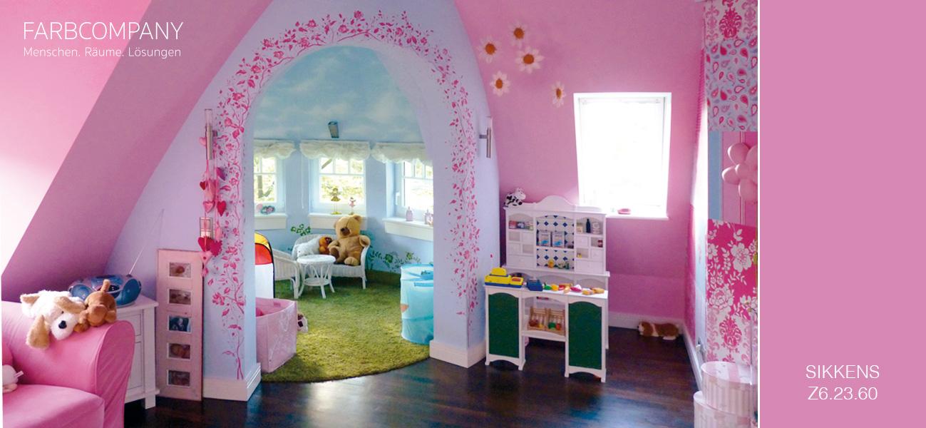 Prinzessinnen Kinderzimmer #deckenmalerei ©Farbcompany/ Mike Schleupner