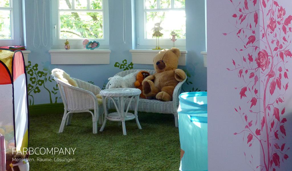 Prinzessinnen Kinderzimmer #deckenmalerei ©Farbcompany/ Mike Schleupner