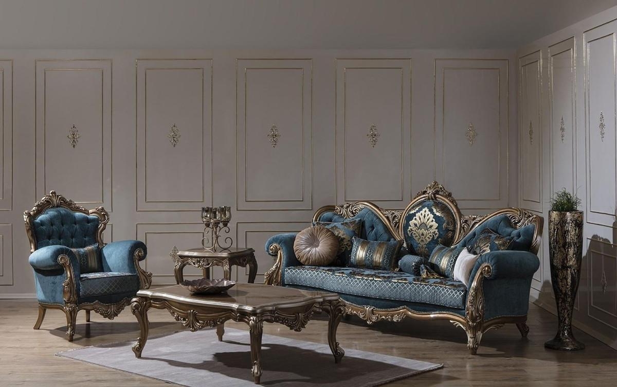 Prunkvolles Wohnzimmer Barock Ensemble von Casa Padrino #barocksofa #wohnzimmer #couch #luxusmöbel
