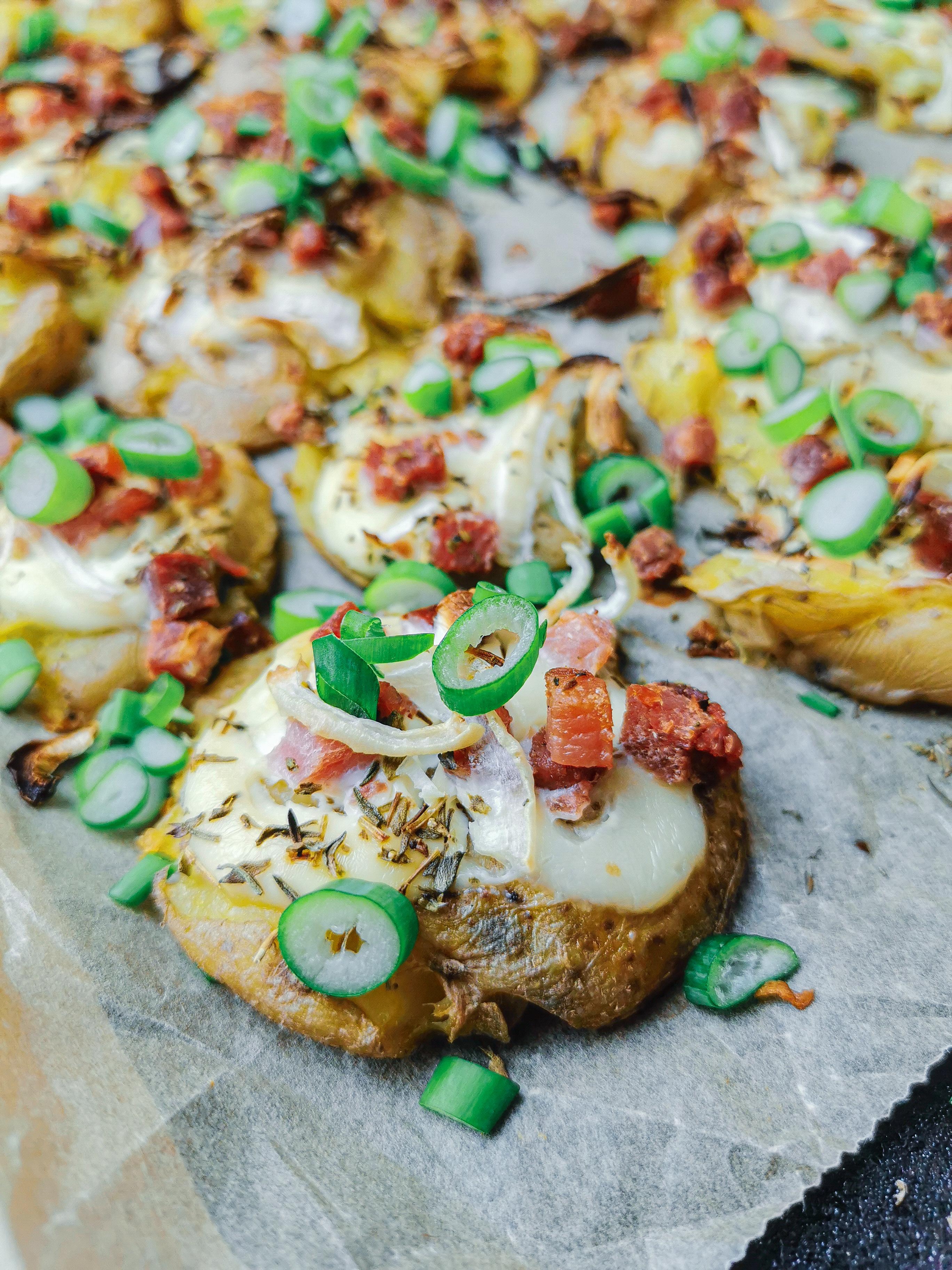 Quetschkartoffeln Flammkuchenart 😍 dieses und viele weitere Rezepte findest Du auf meinem Instagramaccount #kartoffeln