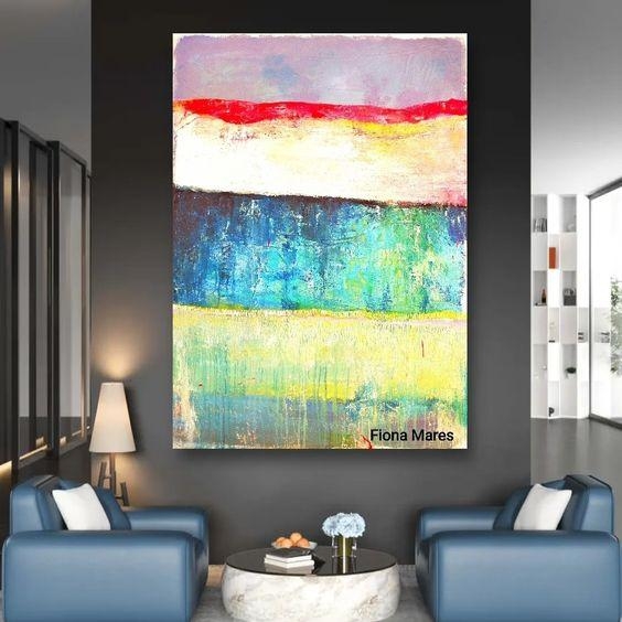 Refreshing ART abstract to bright up your living room! Wall art in amazing colors from FIONA MARES Artist from  El Gouna
