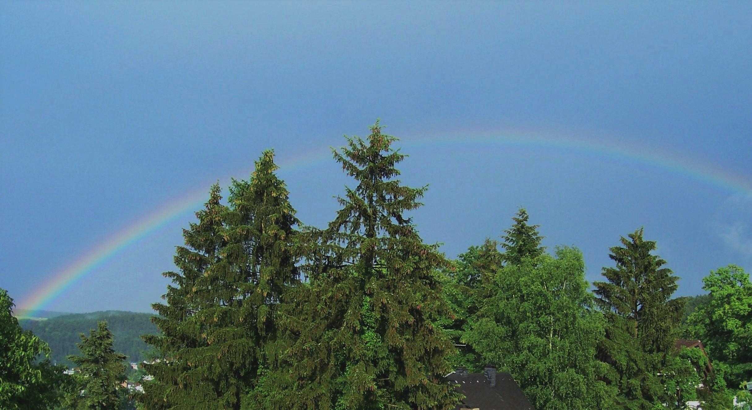 Regenbogen im Tal #frühjahr