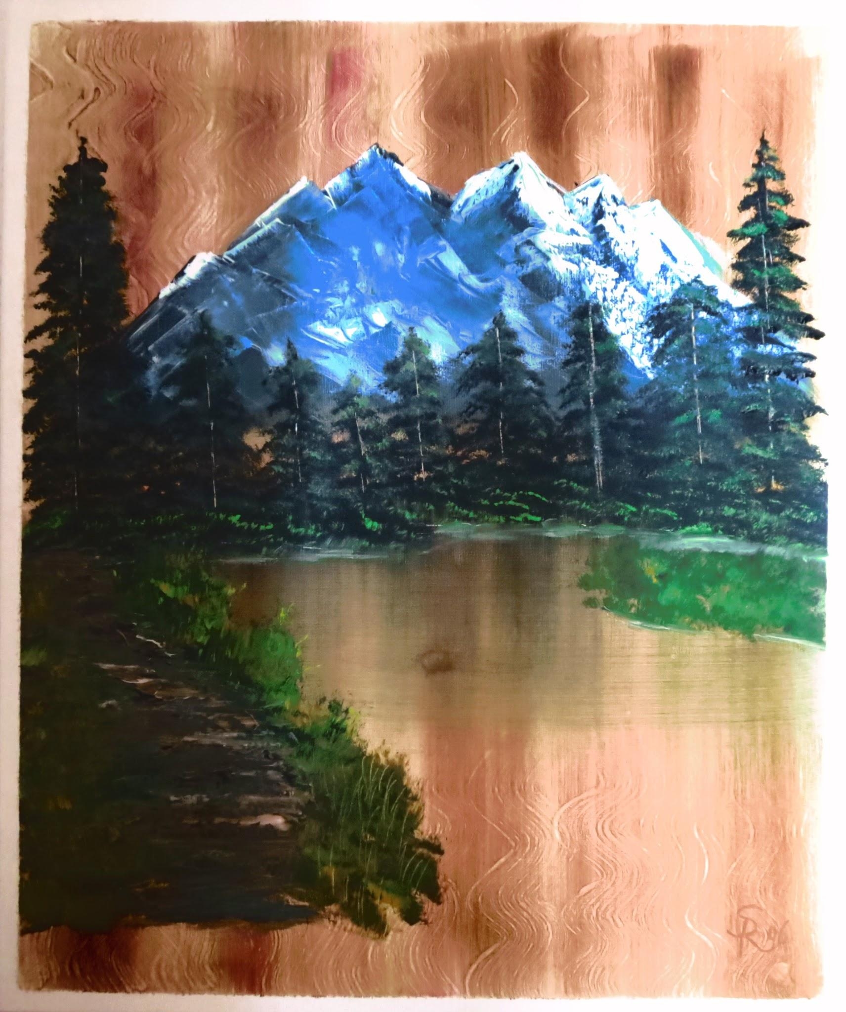 Relaxen am Bergsee 
Ölbild auf Leinwand,fertig zum Aufhängen 50cm x 60 cm 
#ölmalerei #leinwandbild #sale #ölpainting 