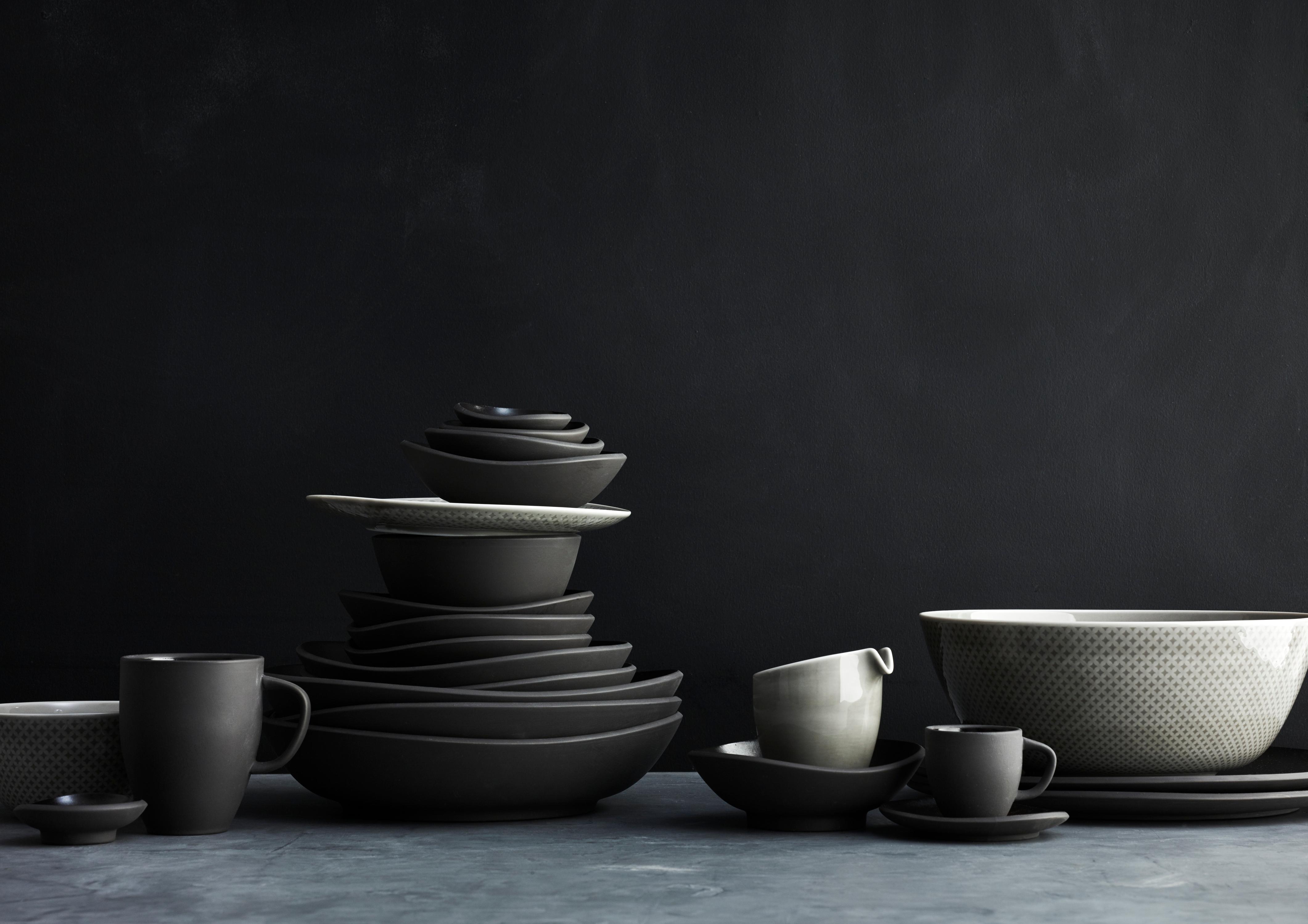 #Rosenthal #Junto Steinzeug Slategrey und Porzellan Pearl Grey #küche #esstisch #geschirr #küchentisch