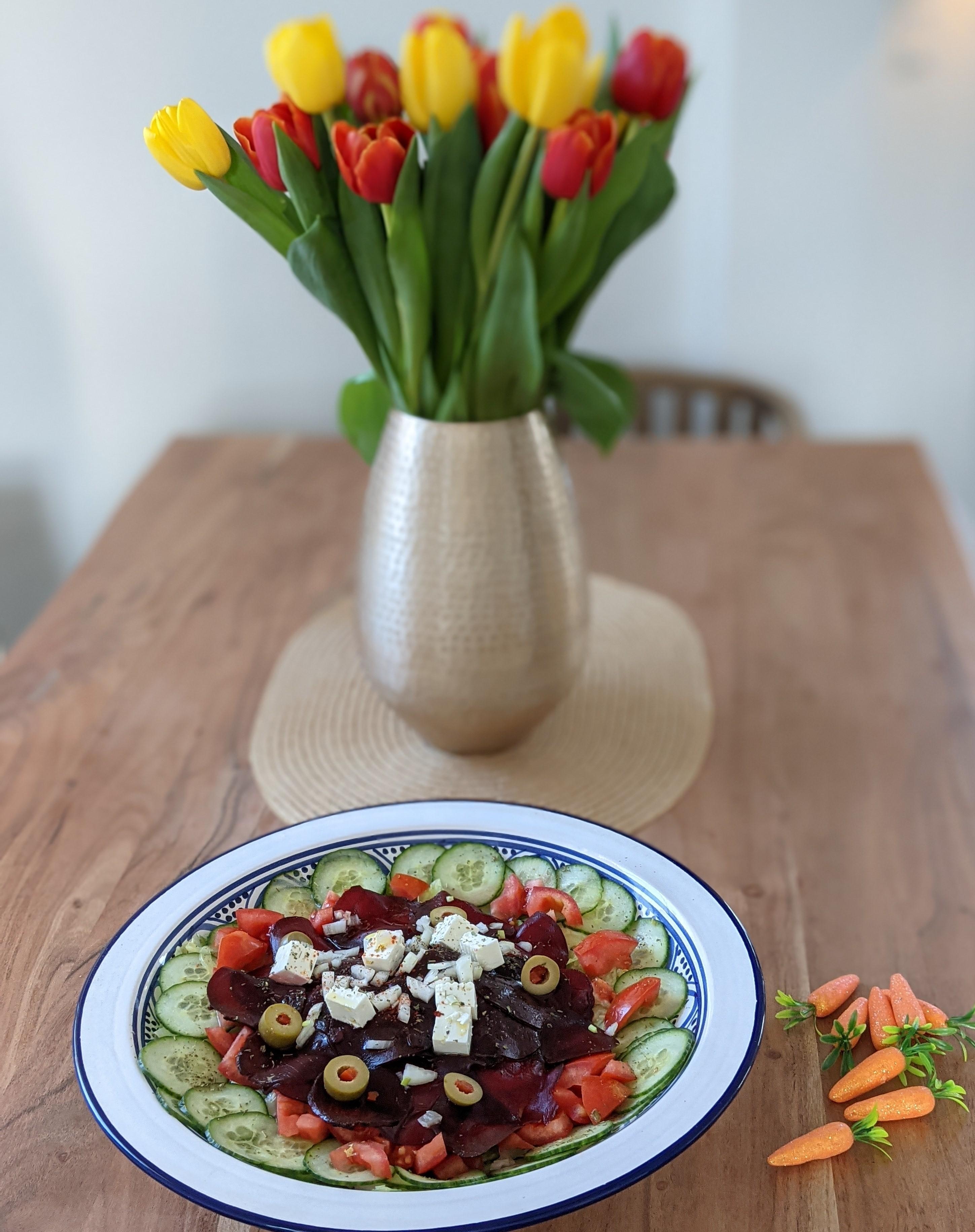 Rote Beete Salat mit Feta 🇬🇷#eattheworldtour #foodchallenge