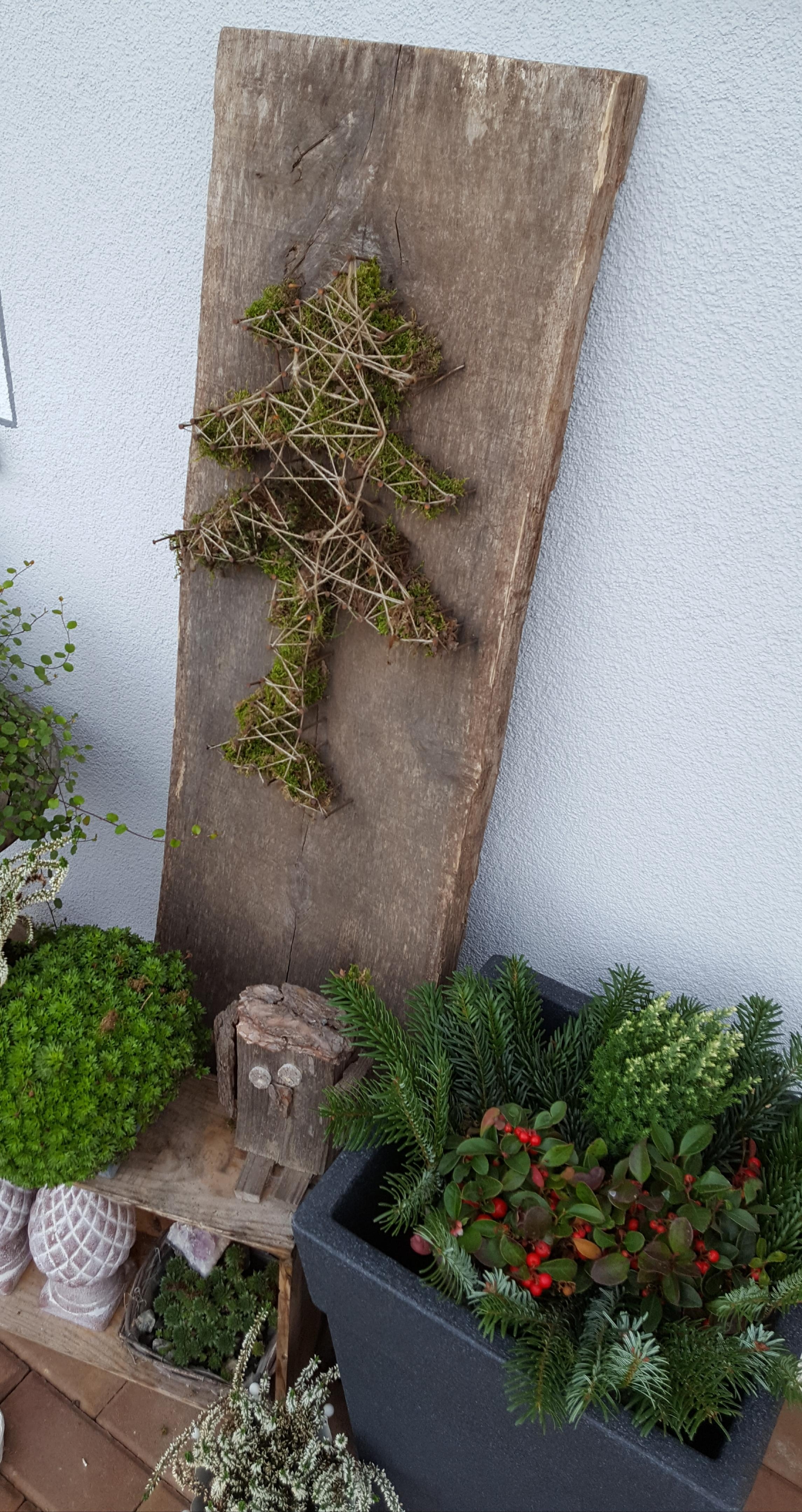 Rustikale Weihnachtsdeko im Garten
#DIY #Deko #Weihnachten #Garten