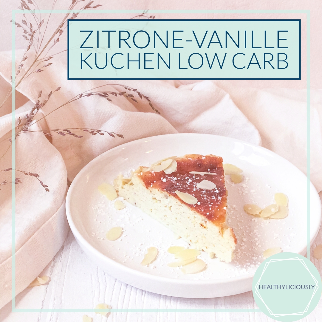 Saftiger low Carb Zitrone-Vanille Joghurtkuchen 🍋