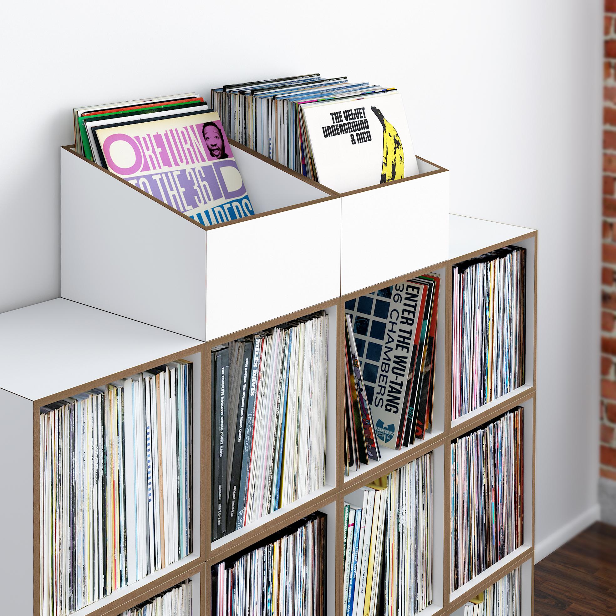 Schallplattenregal mit LP-Box #regal ©stocubo GmbH