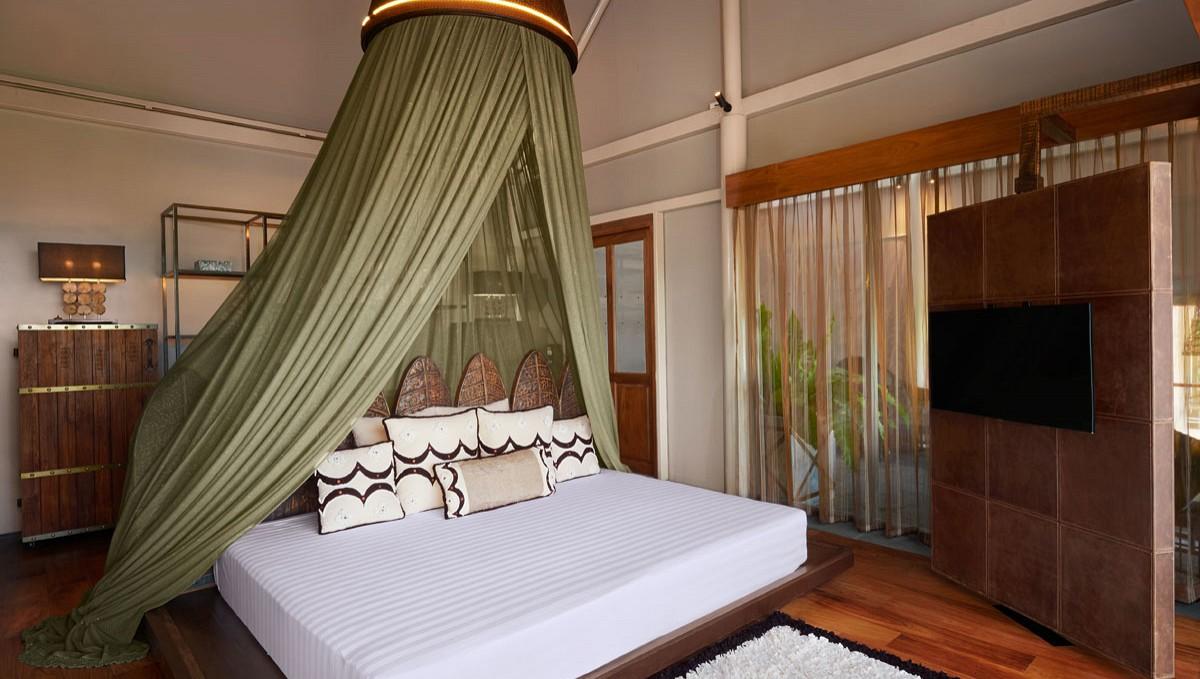 Schlafzimmer der Tent Pool Villa im Keemala Resort in Phuket #himmelbett #luxus ©2016 Keemala Hotel