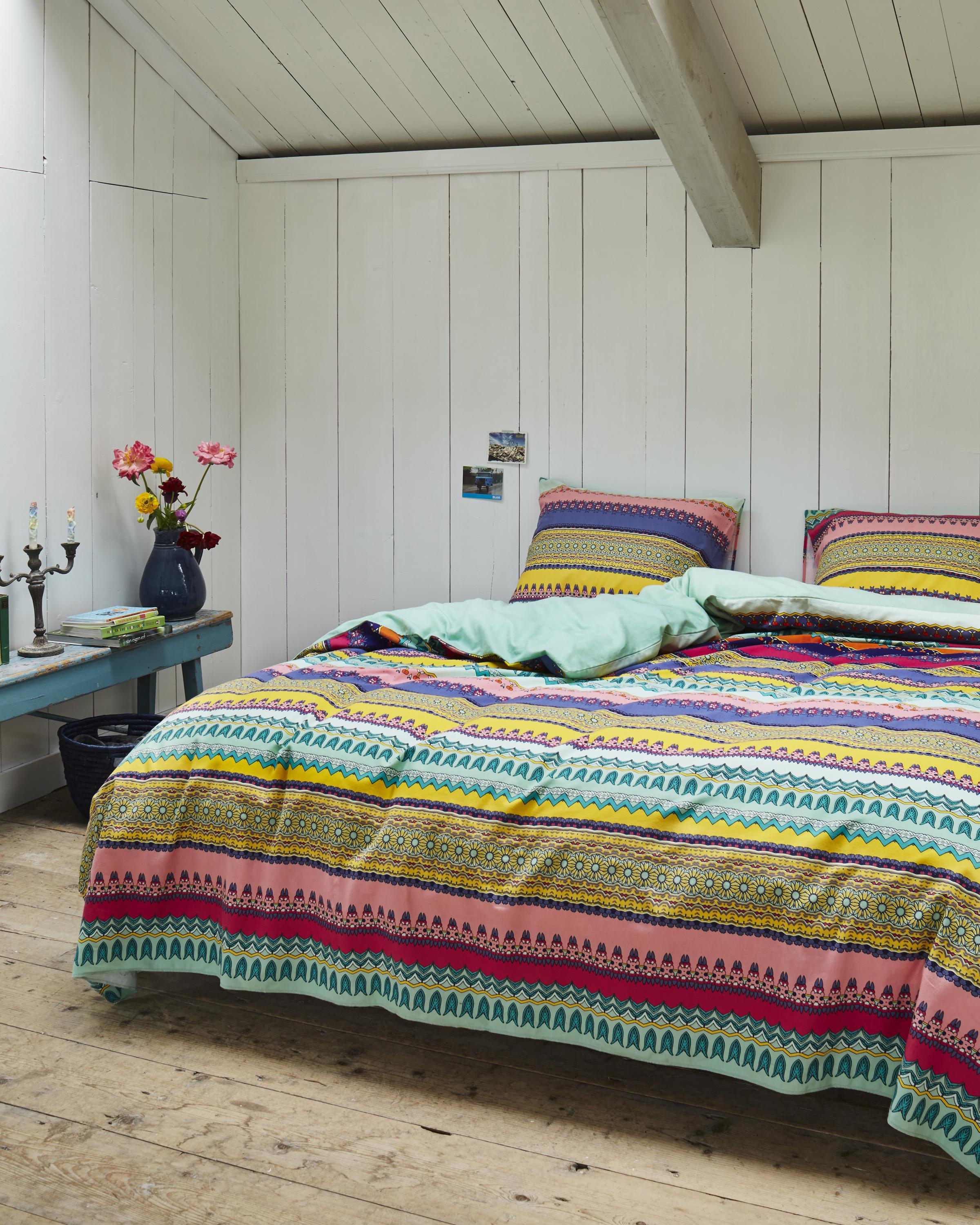 Schlafzimmer im Bohemian Style gestalten #bettwäsche #buntebettwäsche #zimmergestaltung ©Wayfair