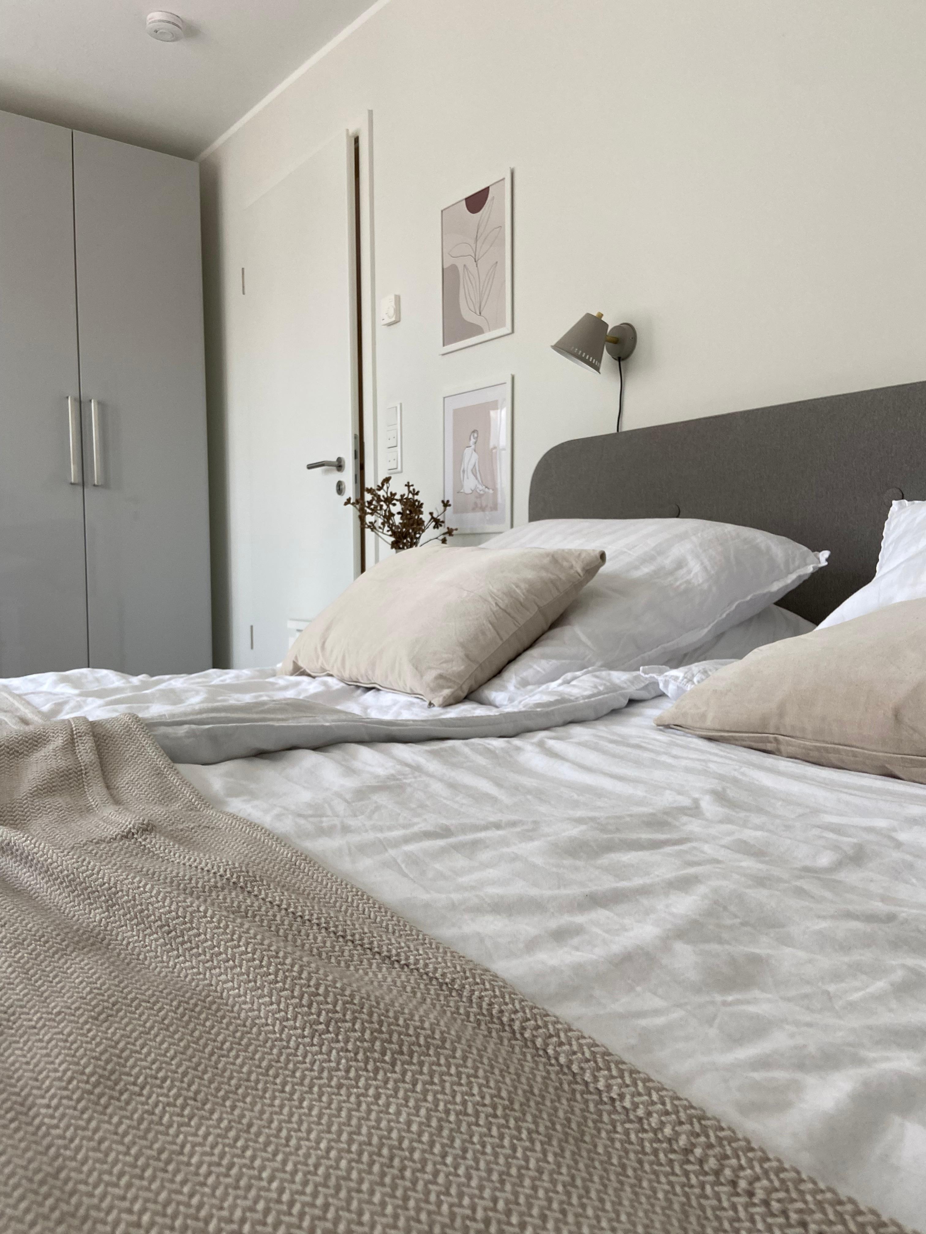 #schlafzimmer #minimalismus #funktional #grau #beige #jysk #ikea #hmhome
