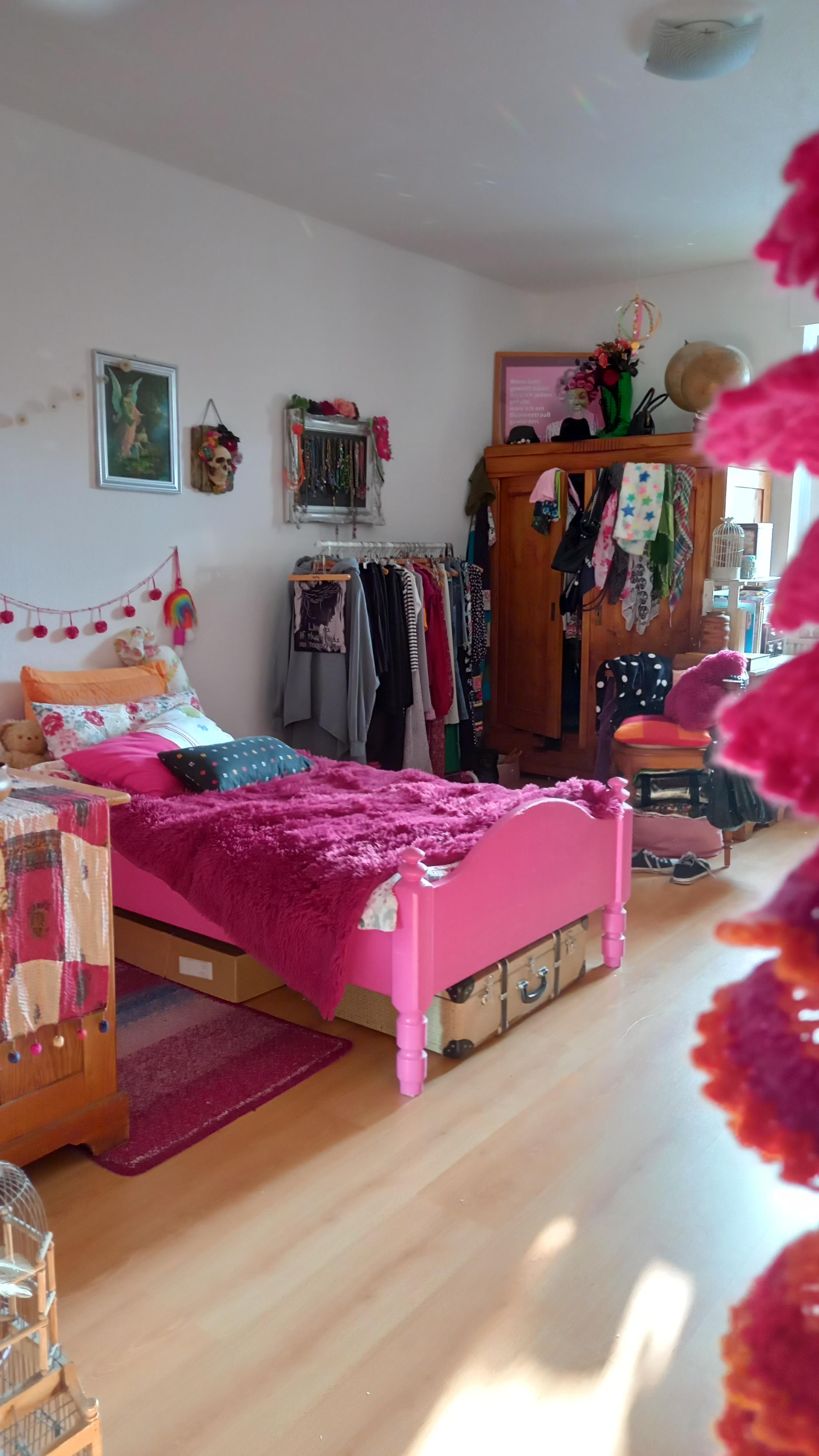 #schlafzimmer #umgeräumt #pink #rosa #bett #träume