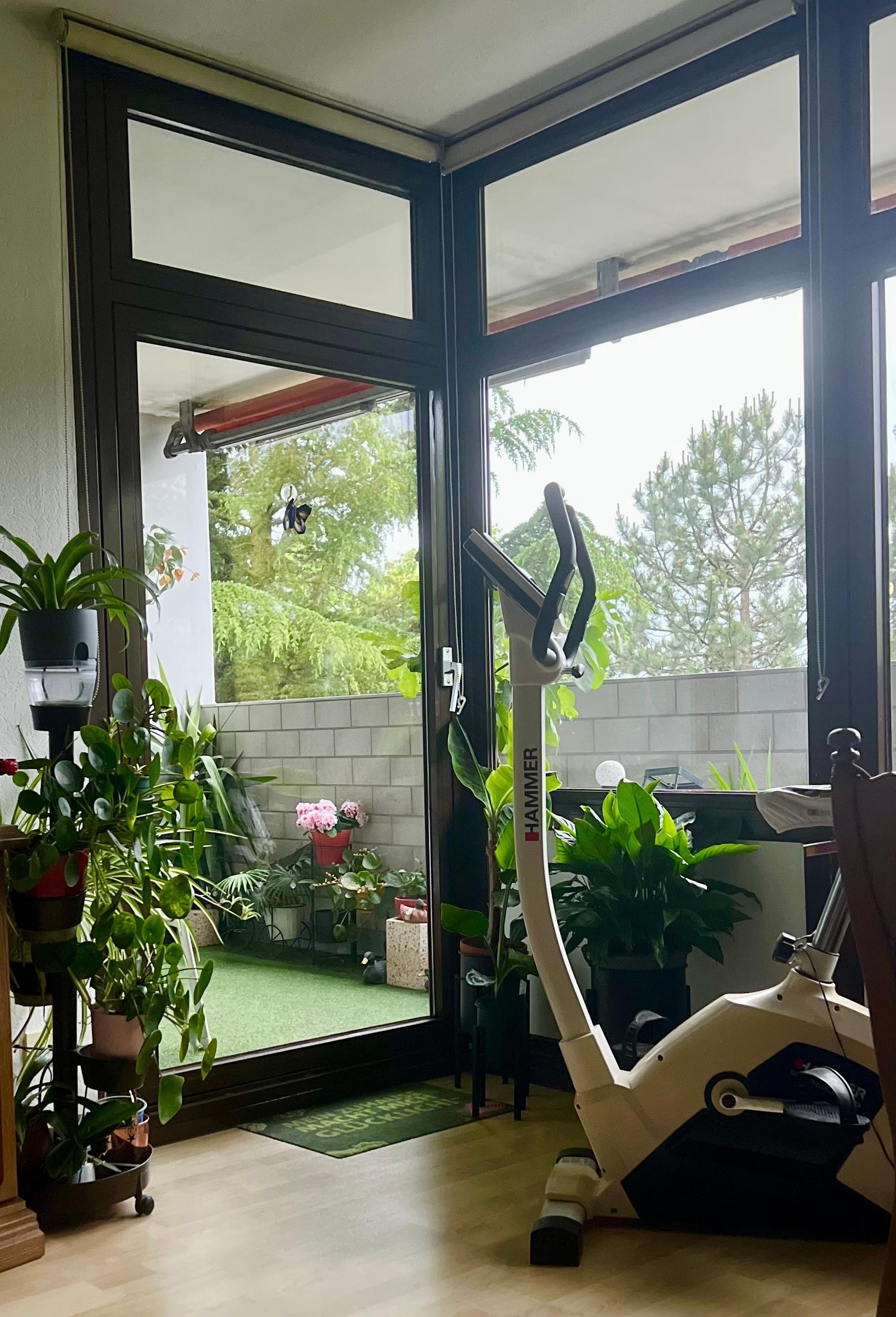 Schlechtes Wetter , kein Problem, dann fahre ich eben eine Runde mit meinem Ergometer 😃