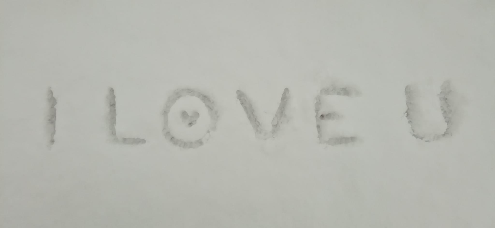 #schneebild #iloveyou #schnee #winter