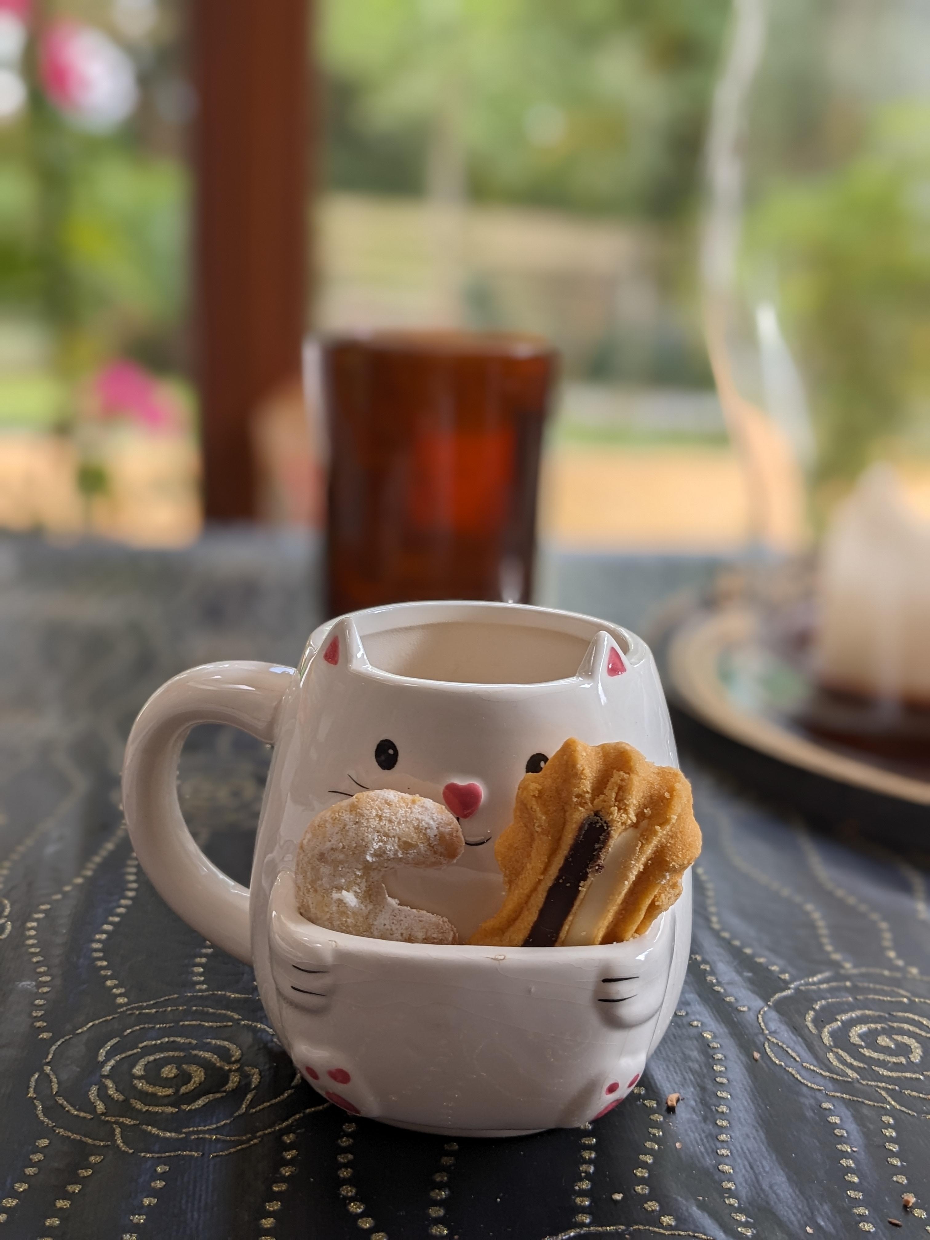 Schöne Tasse mit Vanillekipferl.😊🎄🍪

#kaffee #tasse #kekse #backen #weihnachten #keksebacken