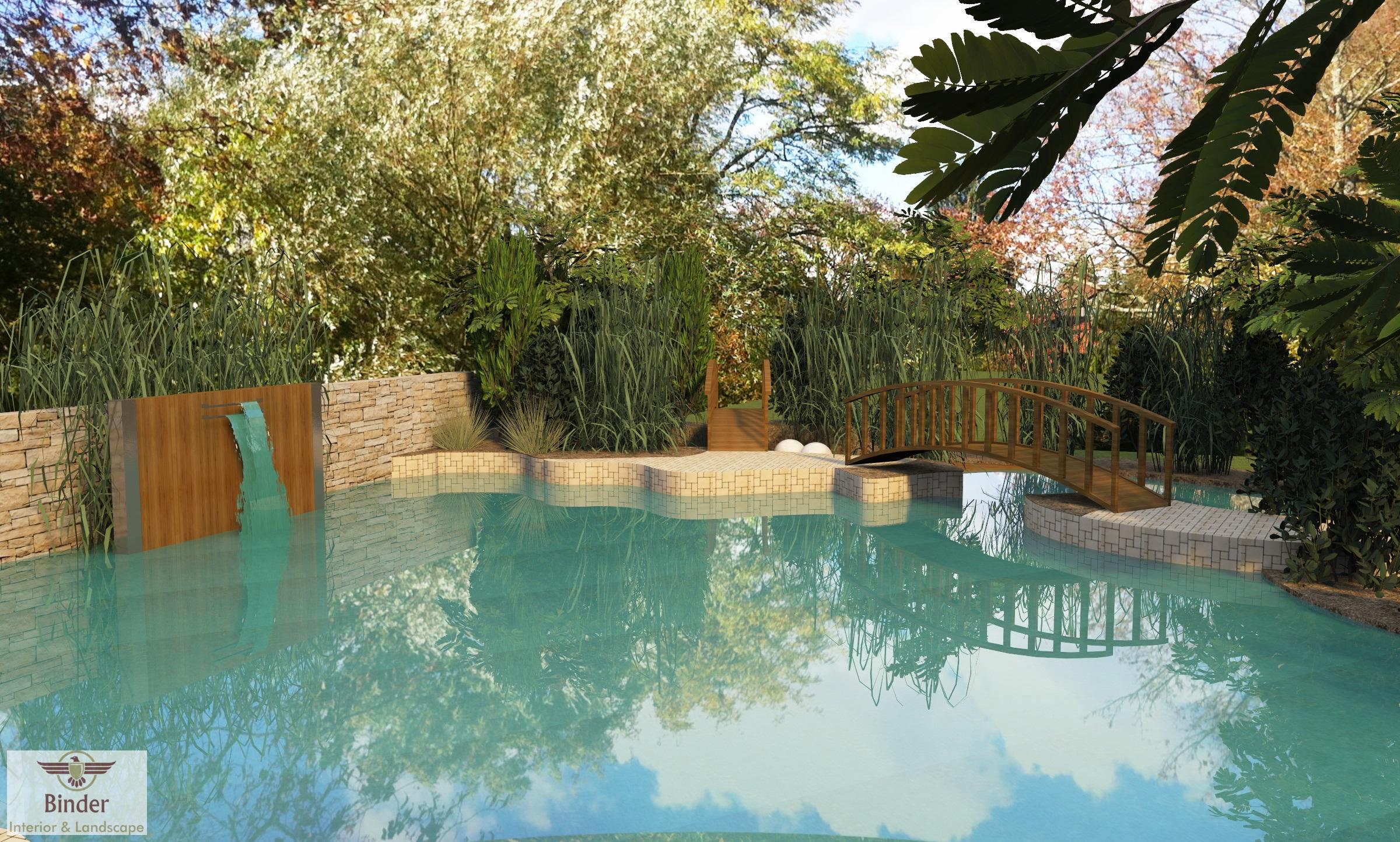 Schwimmteich im Garten - so kann ́s aussehen #pool #gartenteich #schwimmbad ©Binder Interior & Landscape