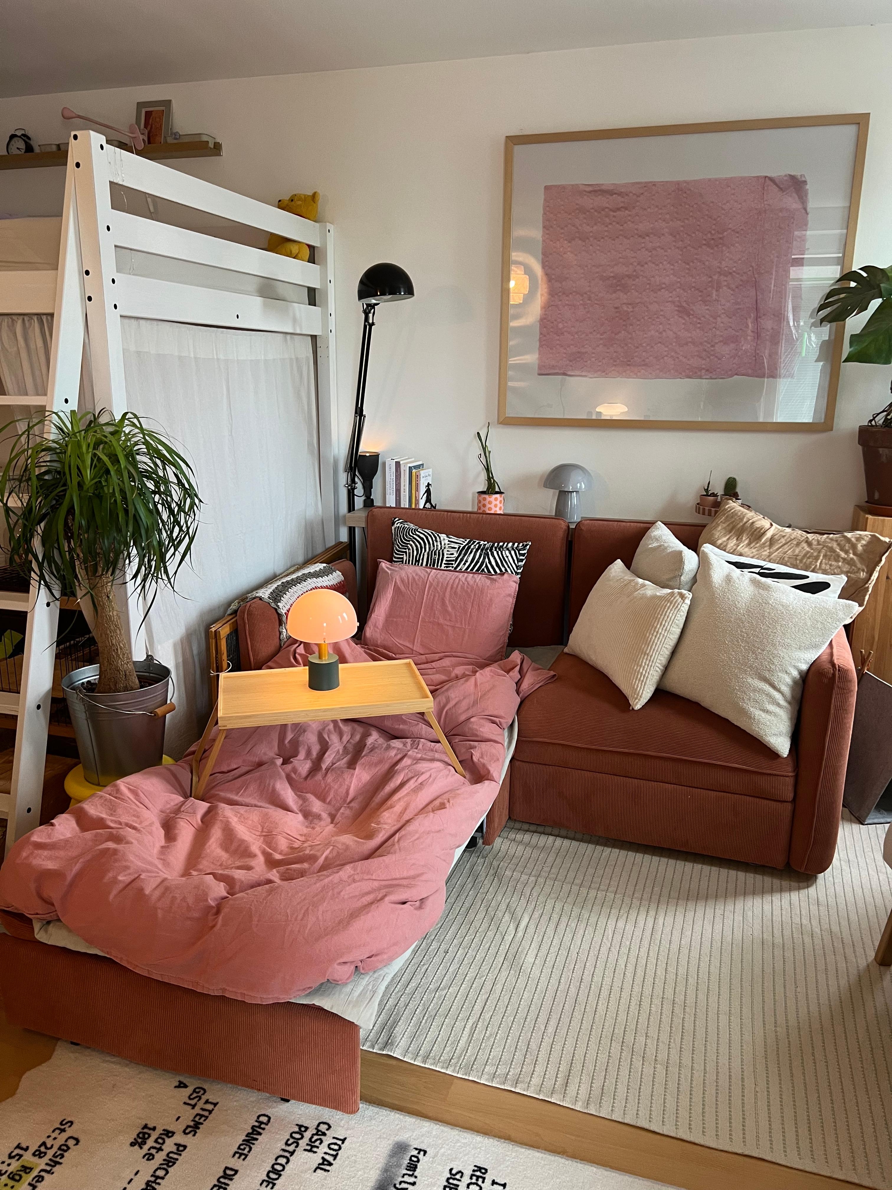 Selbst in der kleinsten Wohnung ist Platz für ein Gästebett.
#kleinewohnung #gästebett #stauraum #ausziehcouch #couch #ikea