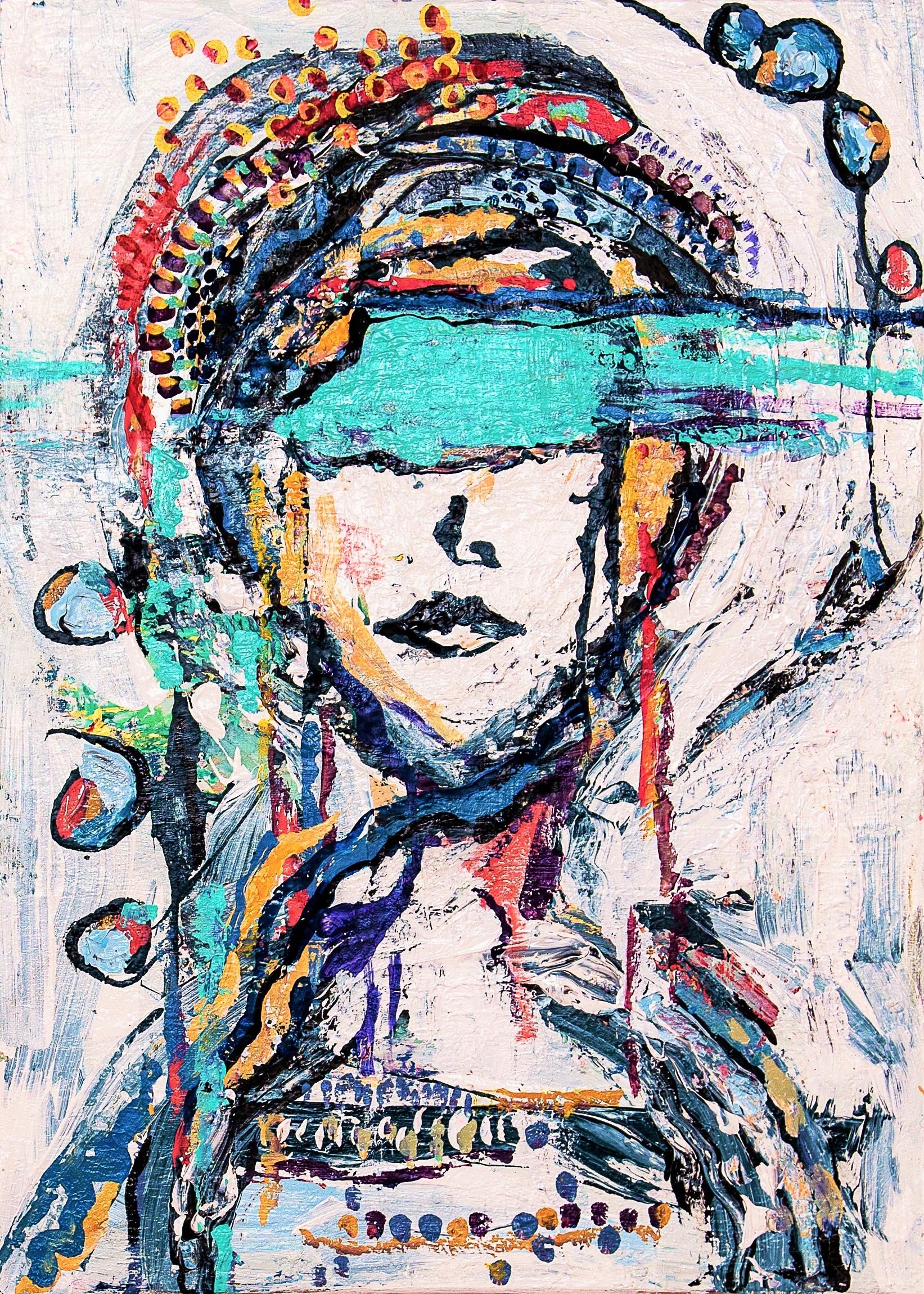 "She. Queen of the tribe."
A wonderful artwork, abstract and exotic.
Artist: Fiona Mares
#fionamaresegypt #kunst #art 