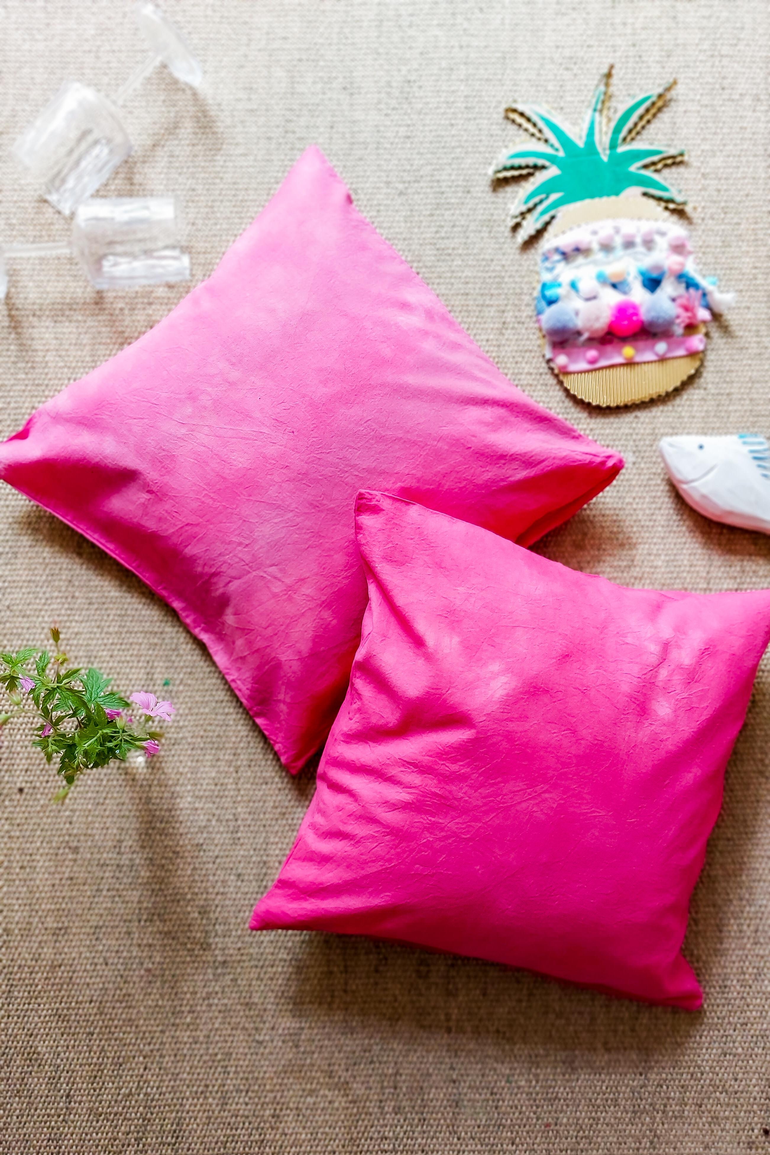 Sommerkissen DIY mit Textilfarben #happysunday #summervibes #beerenfarben 