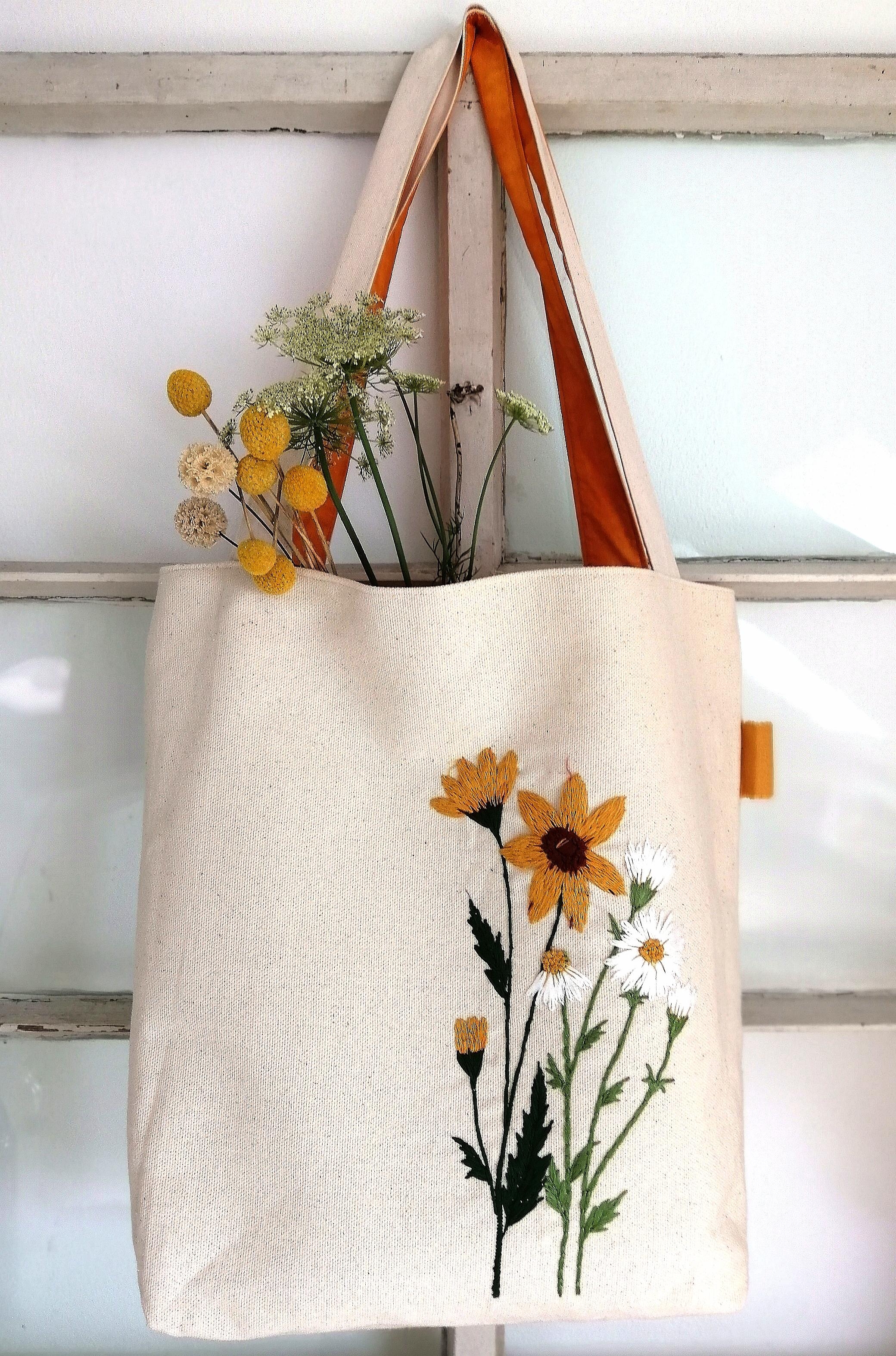 Sommertasche🌼 #Handtasche #fashionbeatychallenge #handmade #embroiderflowers 