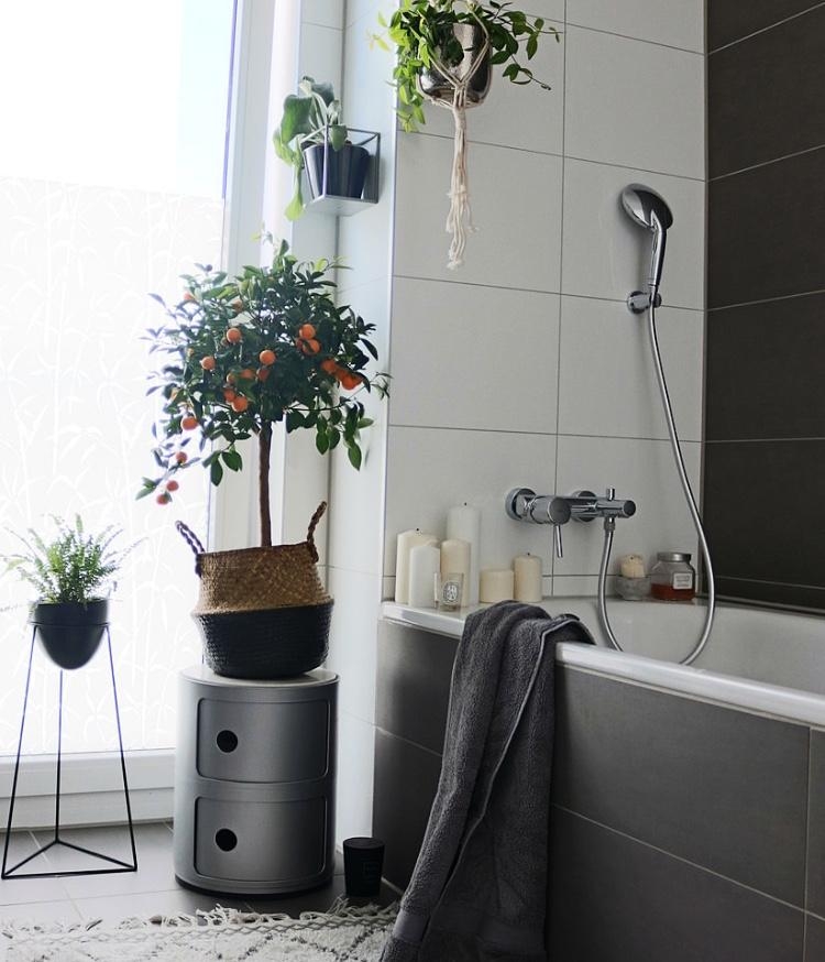 Sonne im Badezimmer! #badezimmer #interior #deko #urbanjungle #hygge # skandinavisch #badfliesen