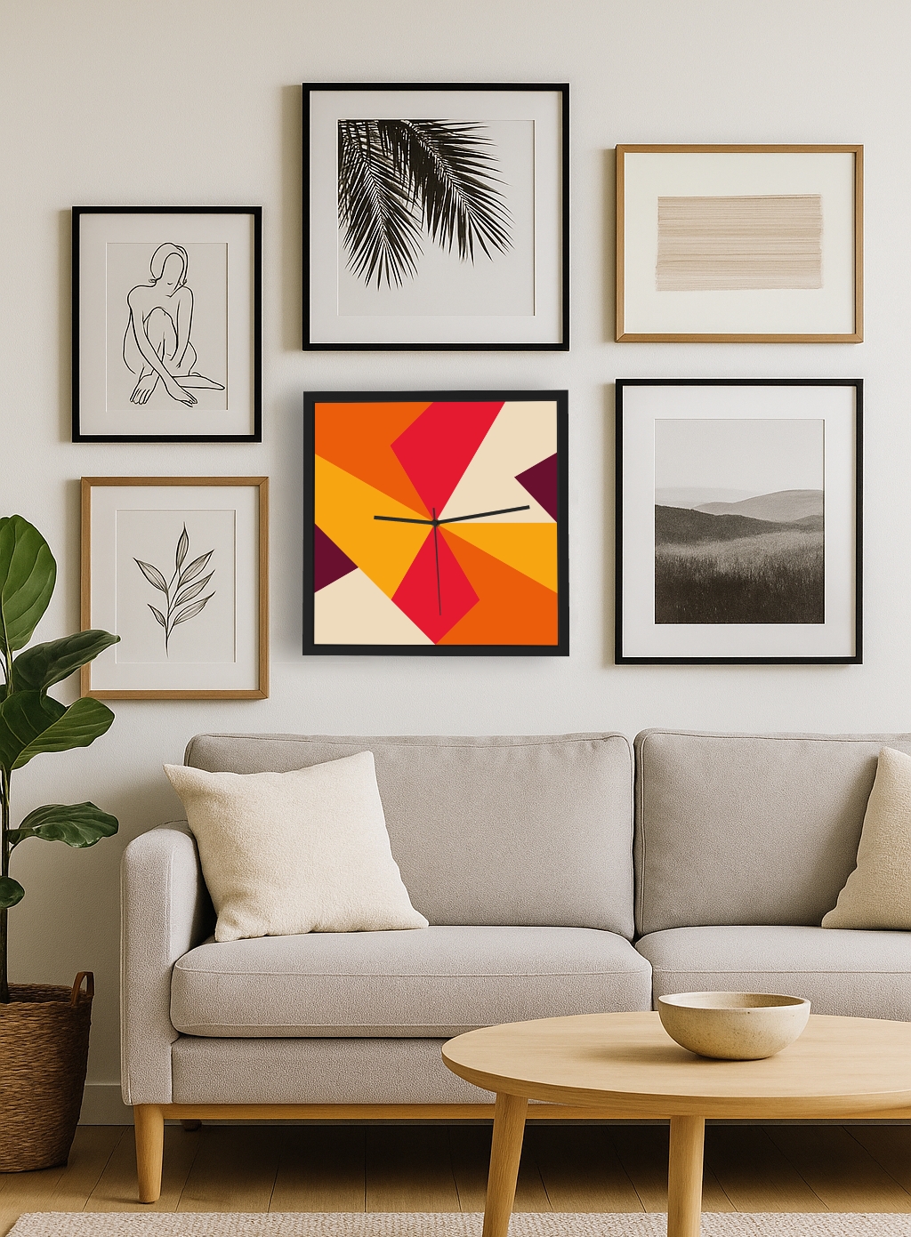Sonnig, frisch, leicht: Lemonade bringt mit hellen Gelbtönen und einem klaren Design das Gefühl eines Sommertages an deine Wand 
#Patternclock #Interiordesign #Wanduhr