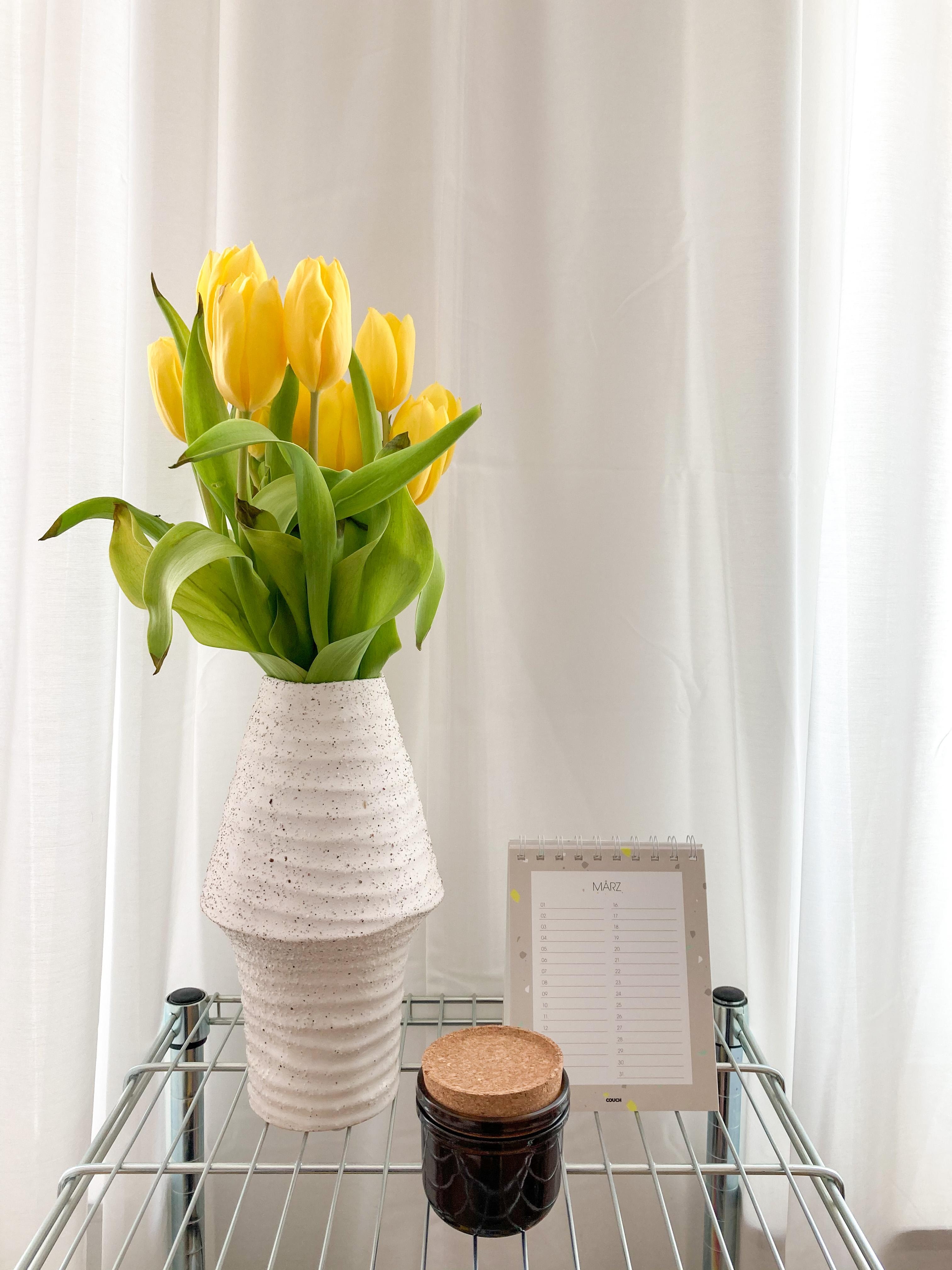 Spring vibes - ein Strauß Tulpen und der neue COUCH paper.love Geburtstagskalender 🌞🎂 #tulpen #couchpaperlove #frühling 