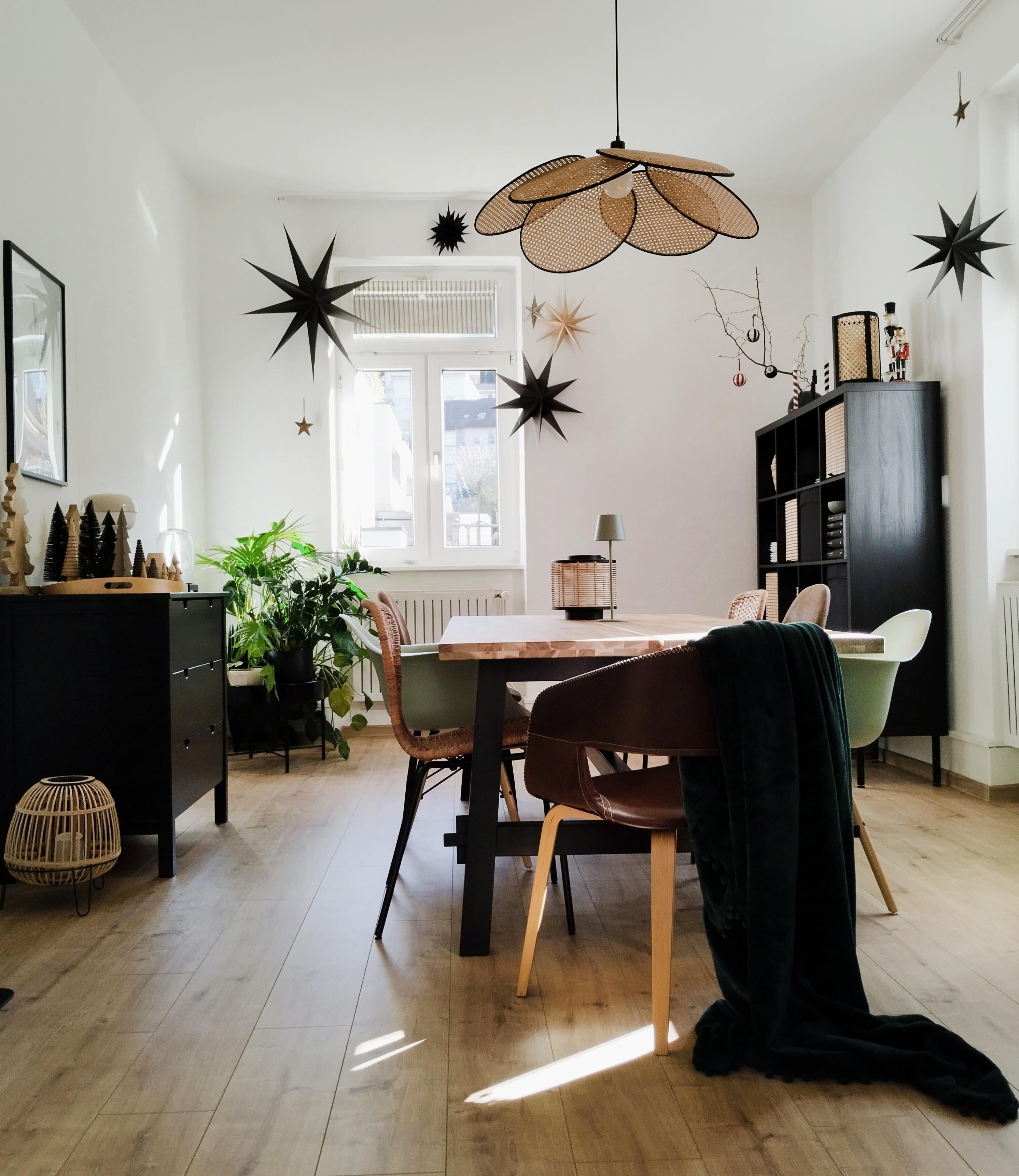 Sternenhimmel 
#altbau #esszimmer #sterne #scandistyle #blackandwhite #green #christmastime