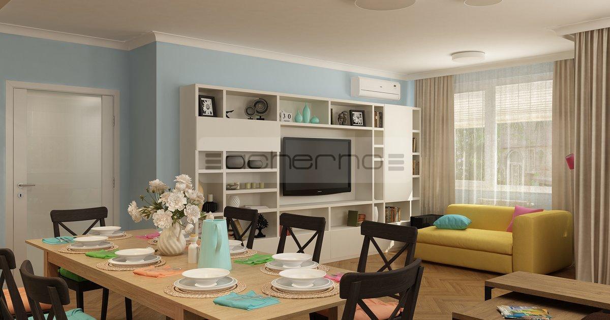 Stilvolles Apartment in hellen und freundlichen Tönen #wohnzimmer #raumdesign #raumgestaltung #innenarchitektur ©Acherno