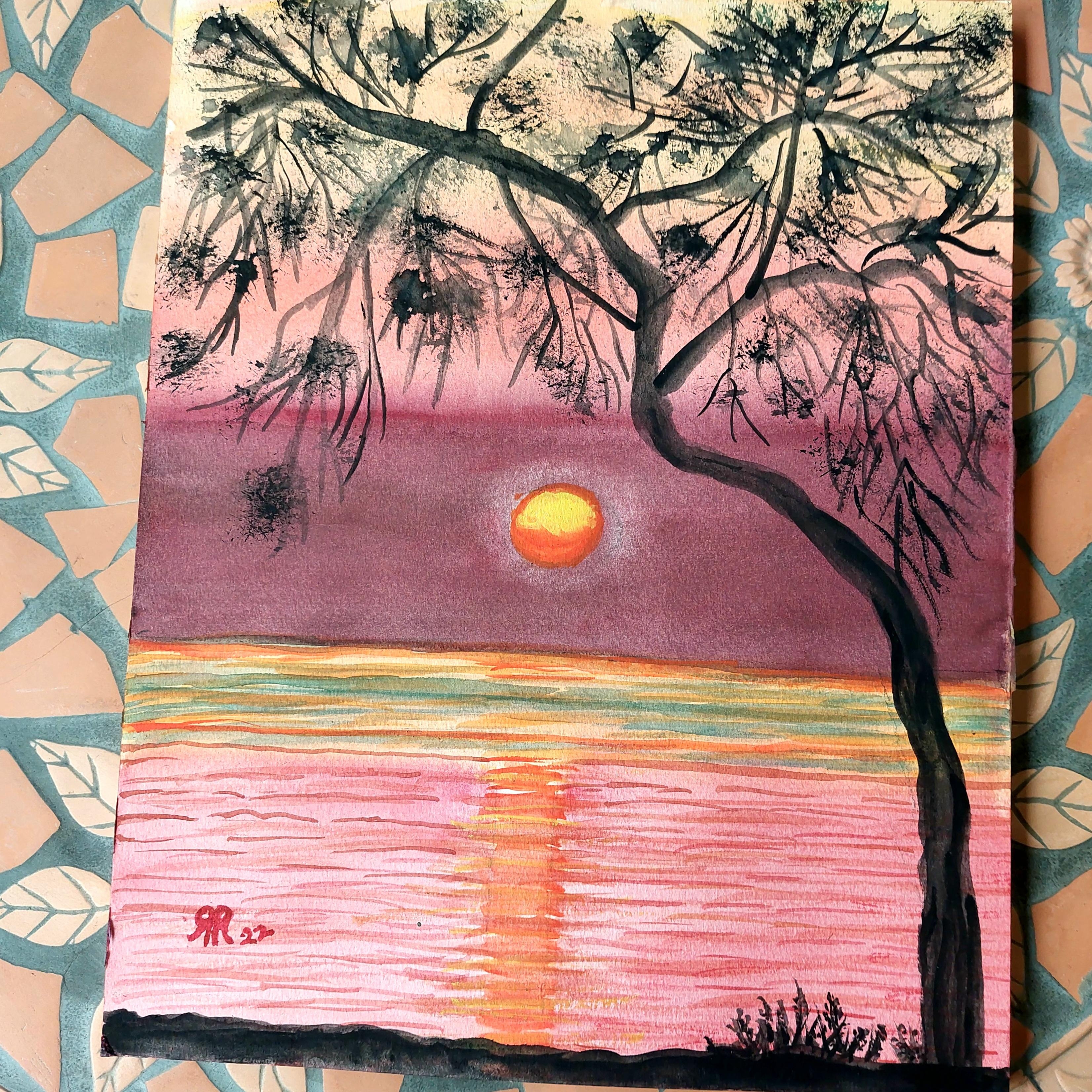SUN-SET 🌅
#art #kunst #künstlerin #malereikunst #malerei #Instagram.com/art_by_rena 
