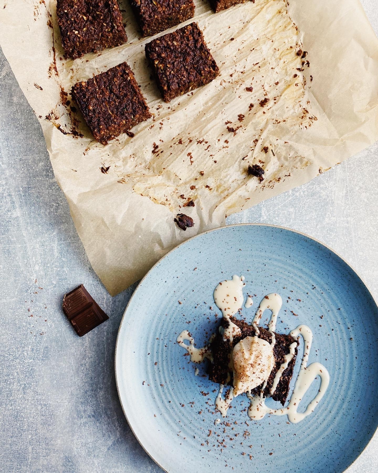 Super schokoladige #Zucchini-Brownies 😃 #vegan #lecker #dessert