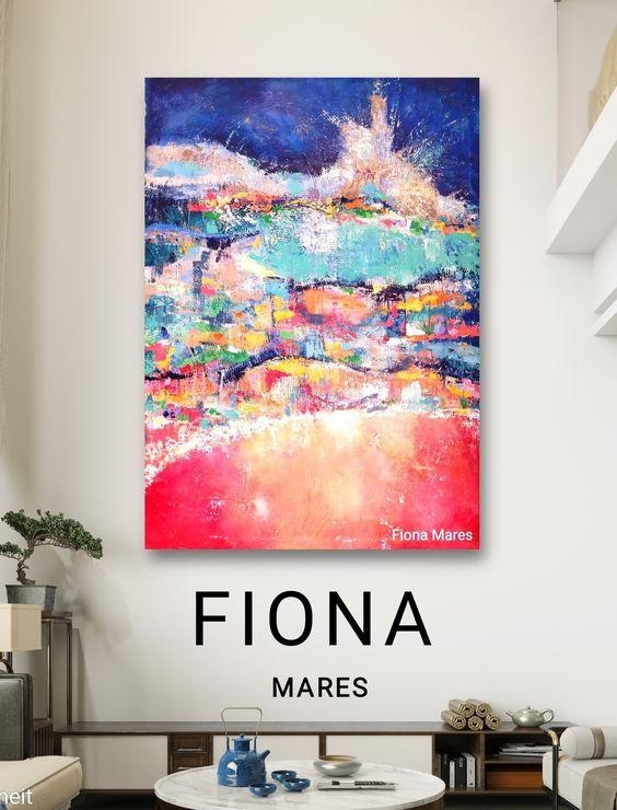 That ́s amazing ART!!! Powerful and uplifting colors on large canvas, abstract wall art from FIONA MARES from El Gouna