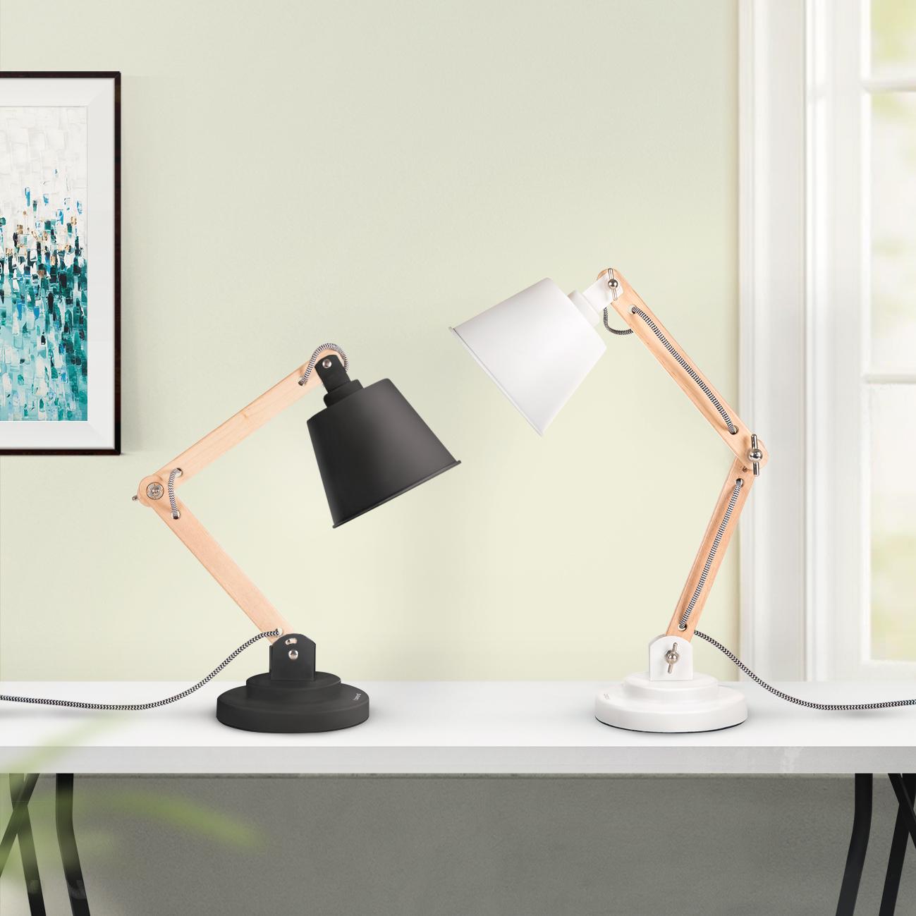 Tischlampen in schwarz und weiß #tischlampe #lampe ©F&M TECHNOLOGY GmbH
