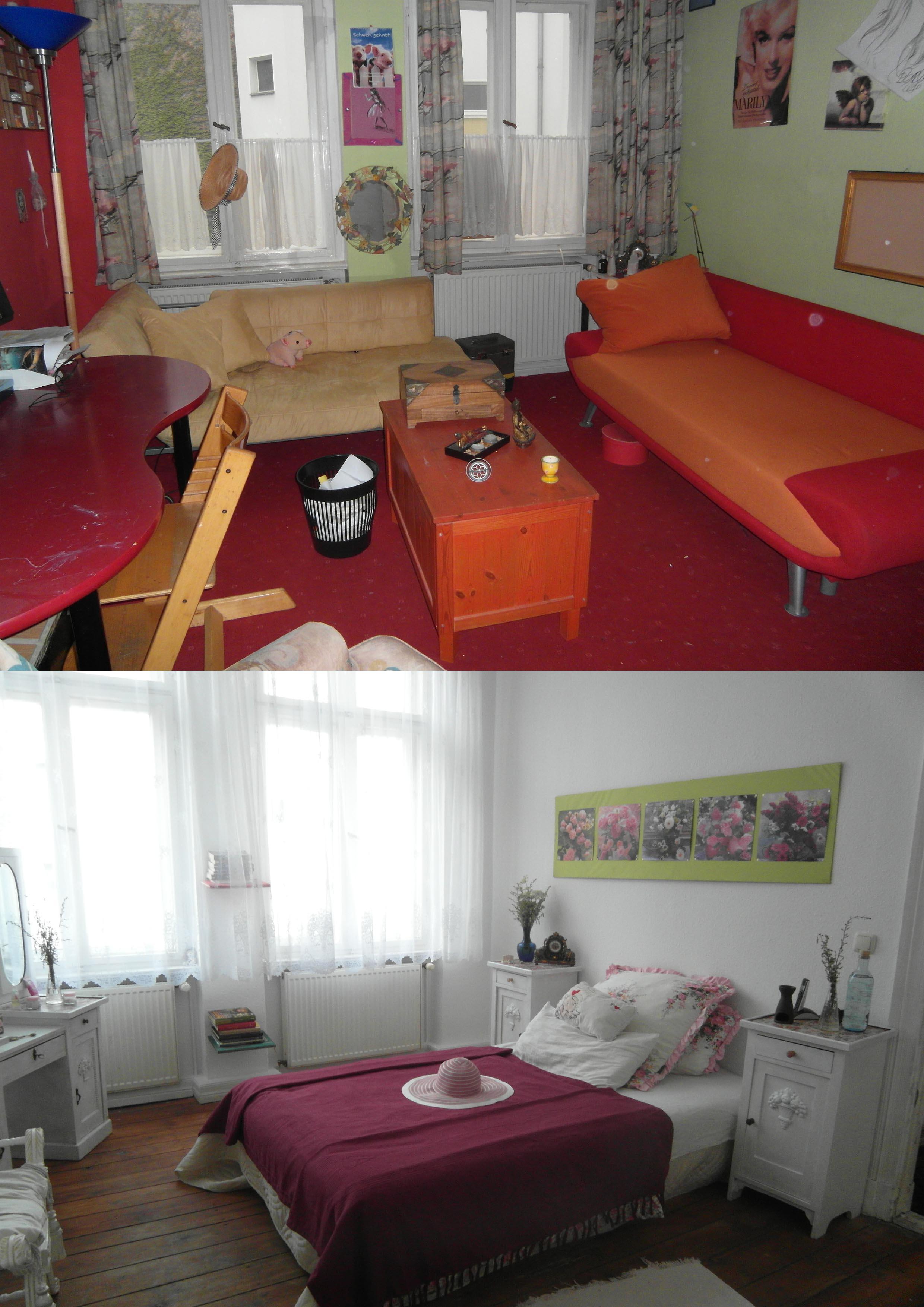 Umgestaltung eines Mädchenzimmers #schreibtisch #tagesdecke #weißernachttisch #nachttisch #mädchenzimmer ©artenstein