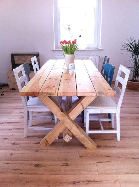 Unser selbstgebauter Tisch #diy#wood#table#dinningroom#selfmade