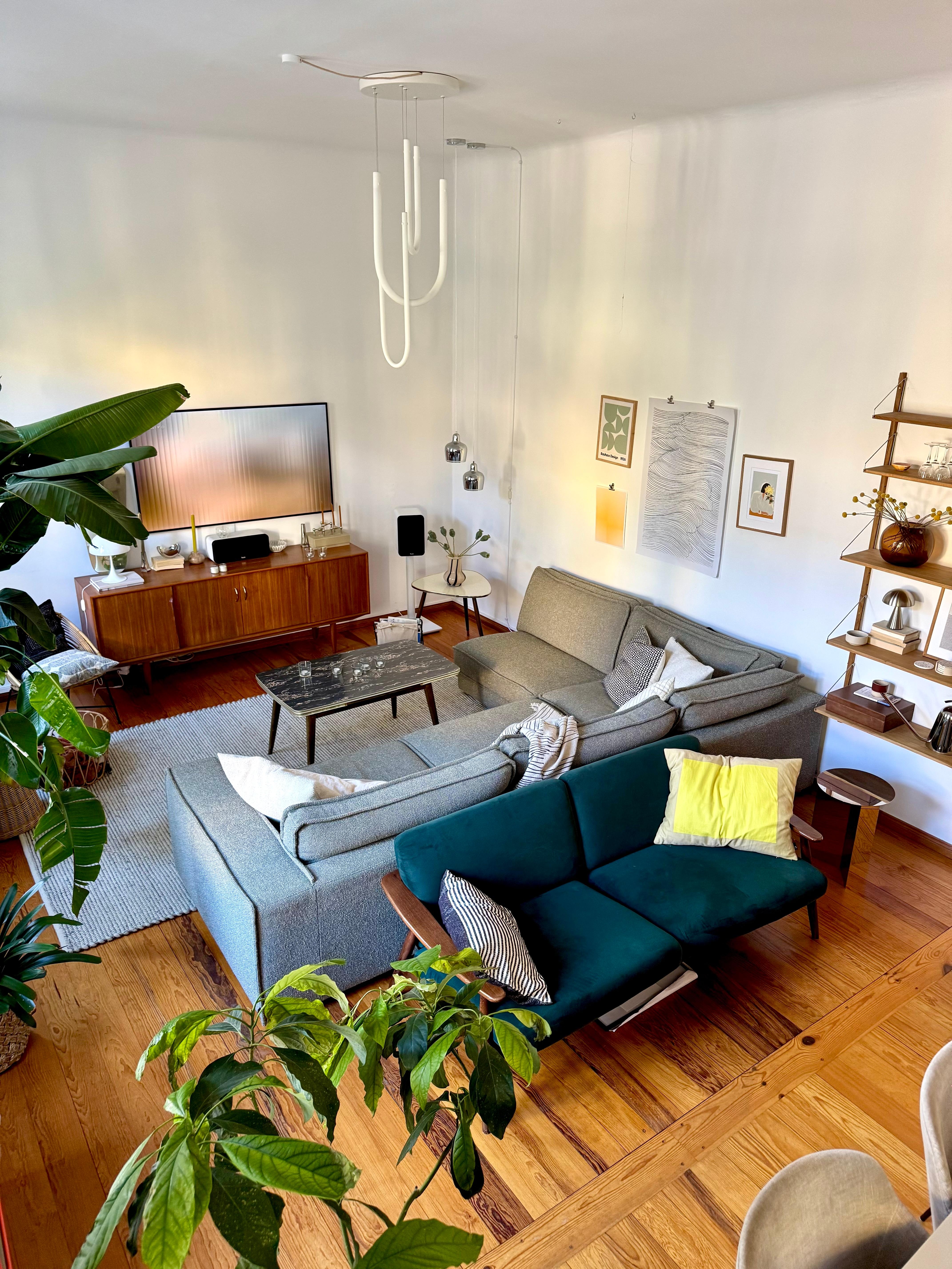 Unser Wohnzimmer im Überblick #wohnzimmer #wohnbereich #midcentury