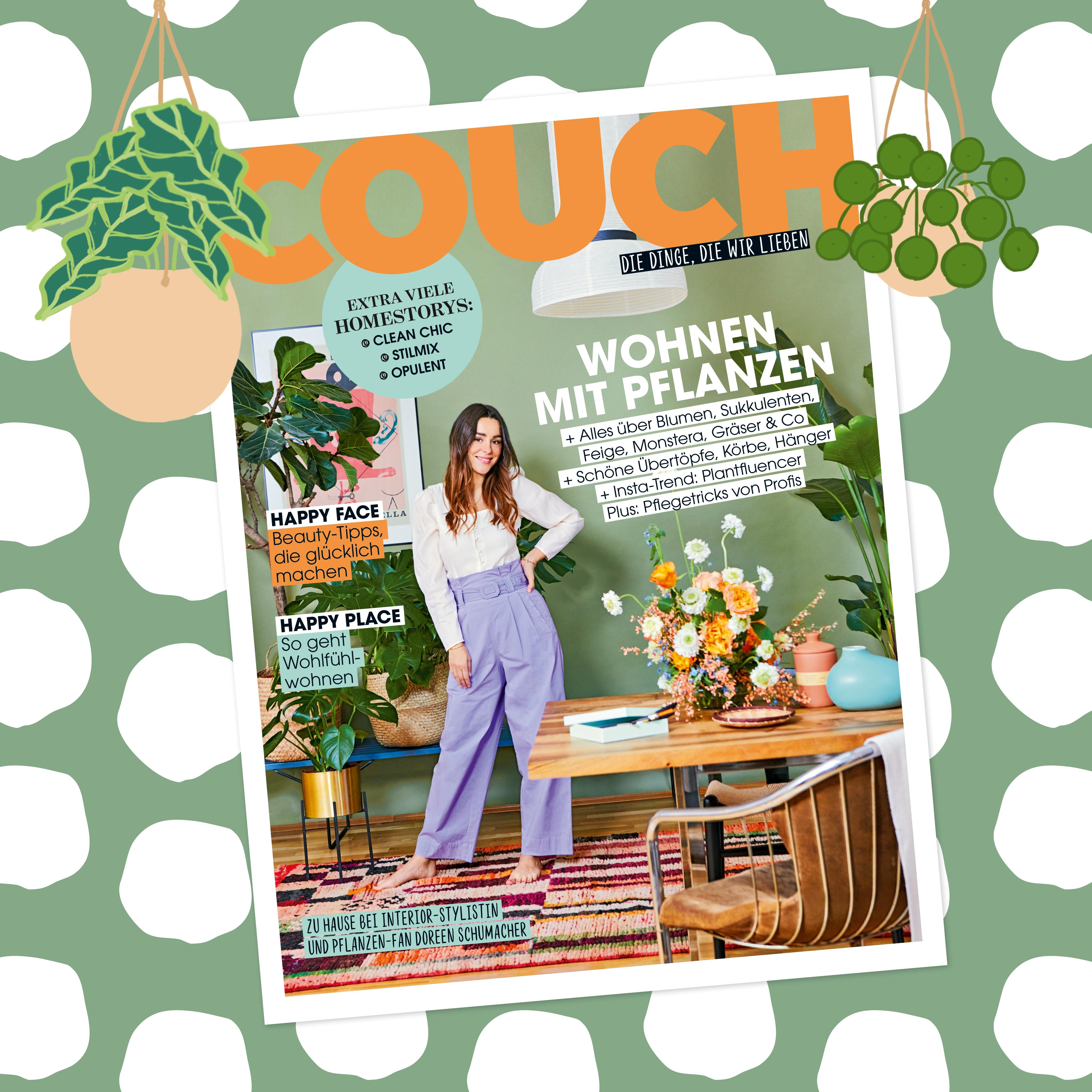 Unsere Happy-Ausgabe mit vielen Homestorys und Pflanzen-Special ist da! Am Kiosk oder online --> #COUCHabo #COUCHMagazin