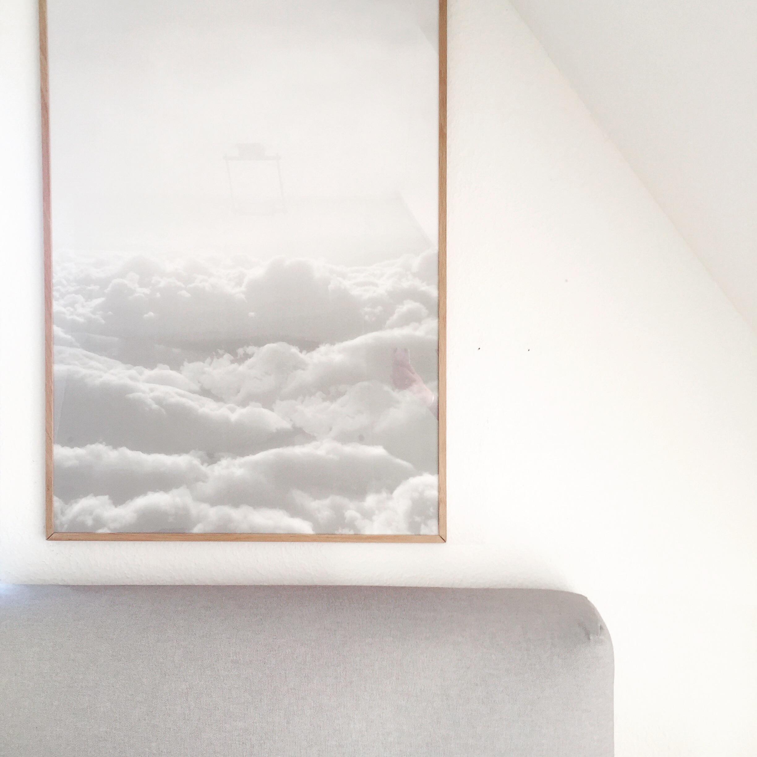 Unter Wolken schlafen ☁️ ☁️ ☁️ #print #bedroom #clouds